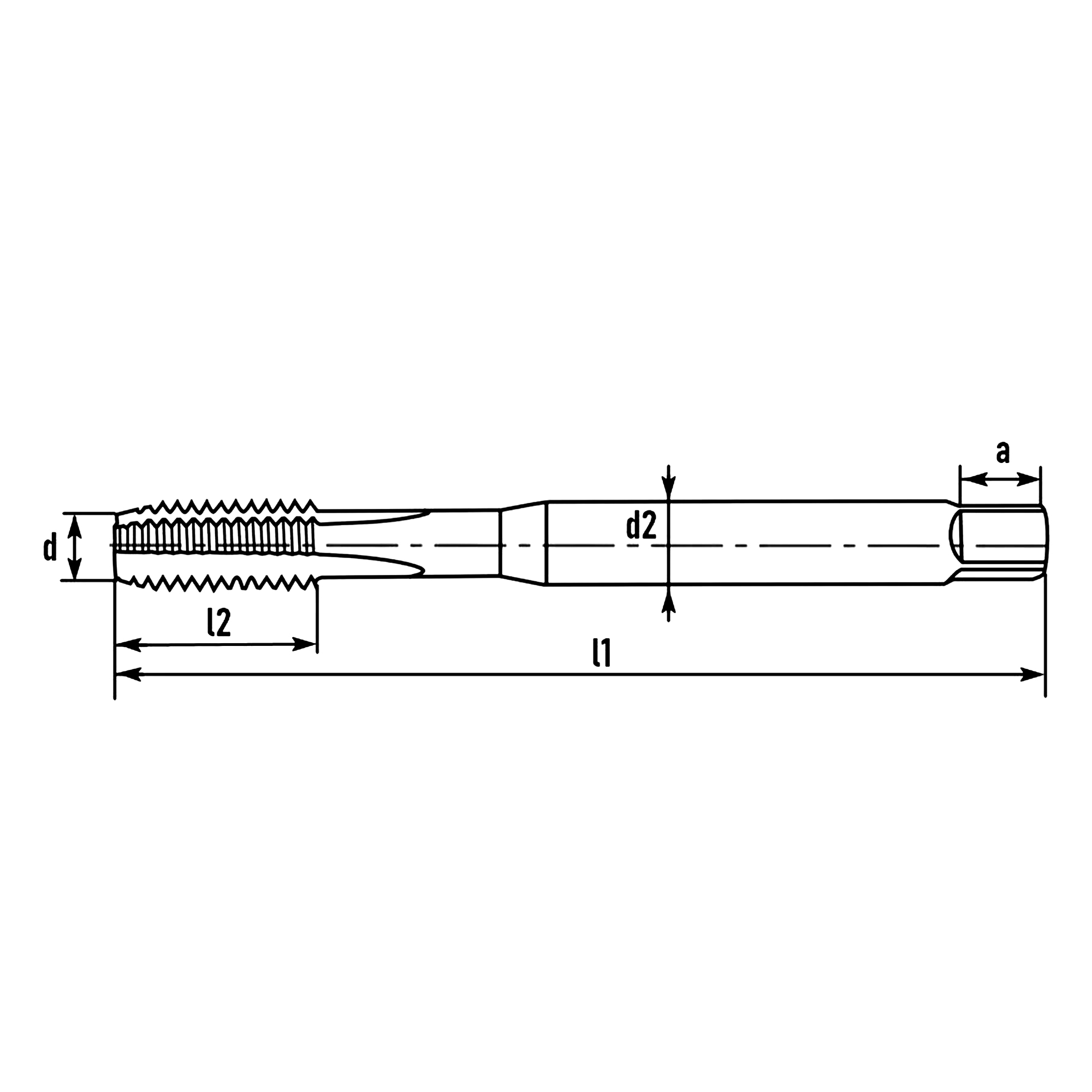 Метчик машинный Volkel HSSE VAP DIN371 6h метрическая резьба М5х0,8 31572