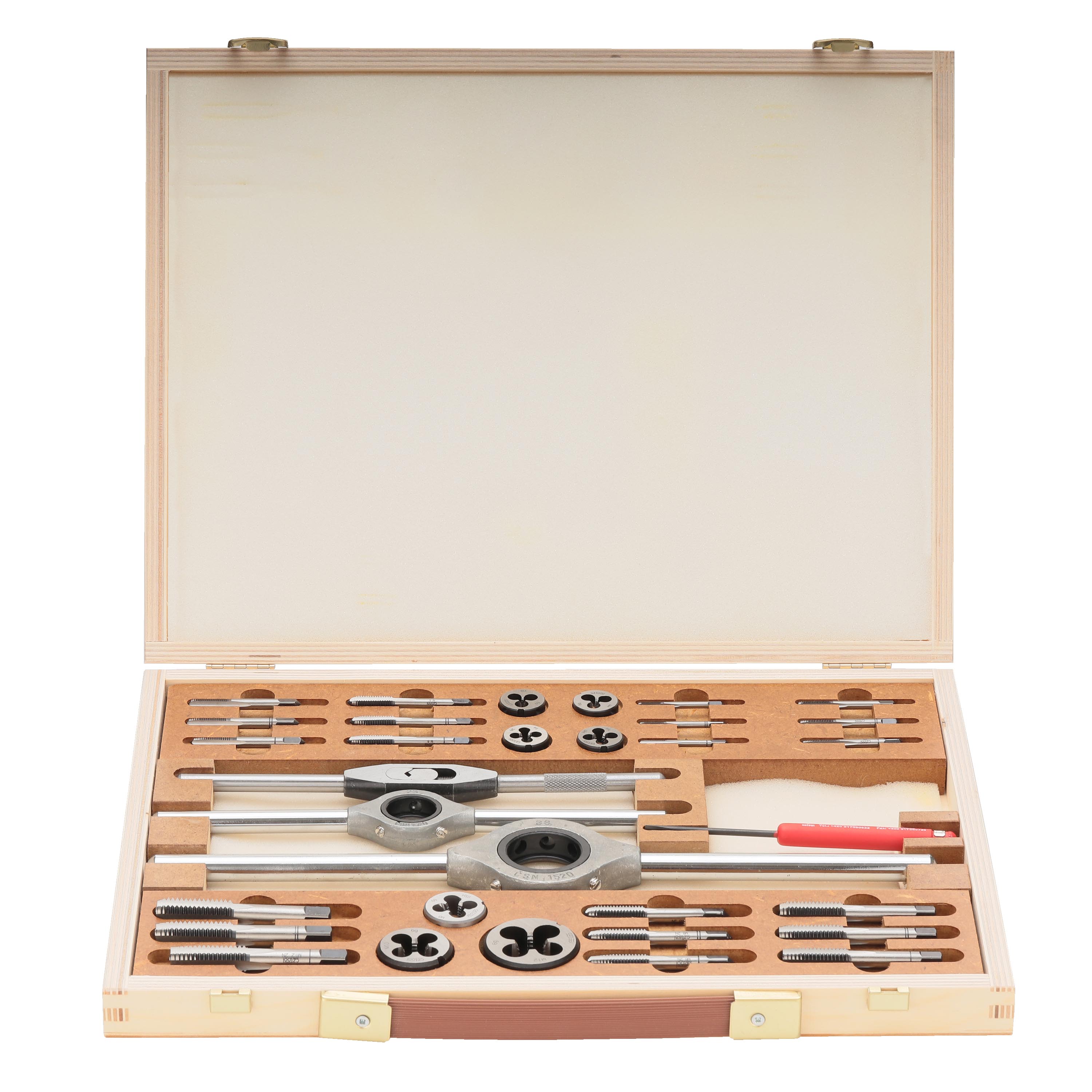 Набор метчиков и плашек Bucovice Tools M3-M12 115CrV3 34пр 310128