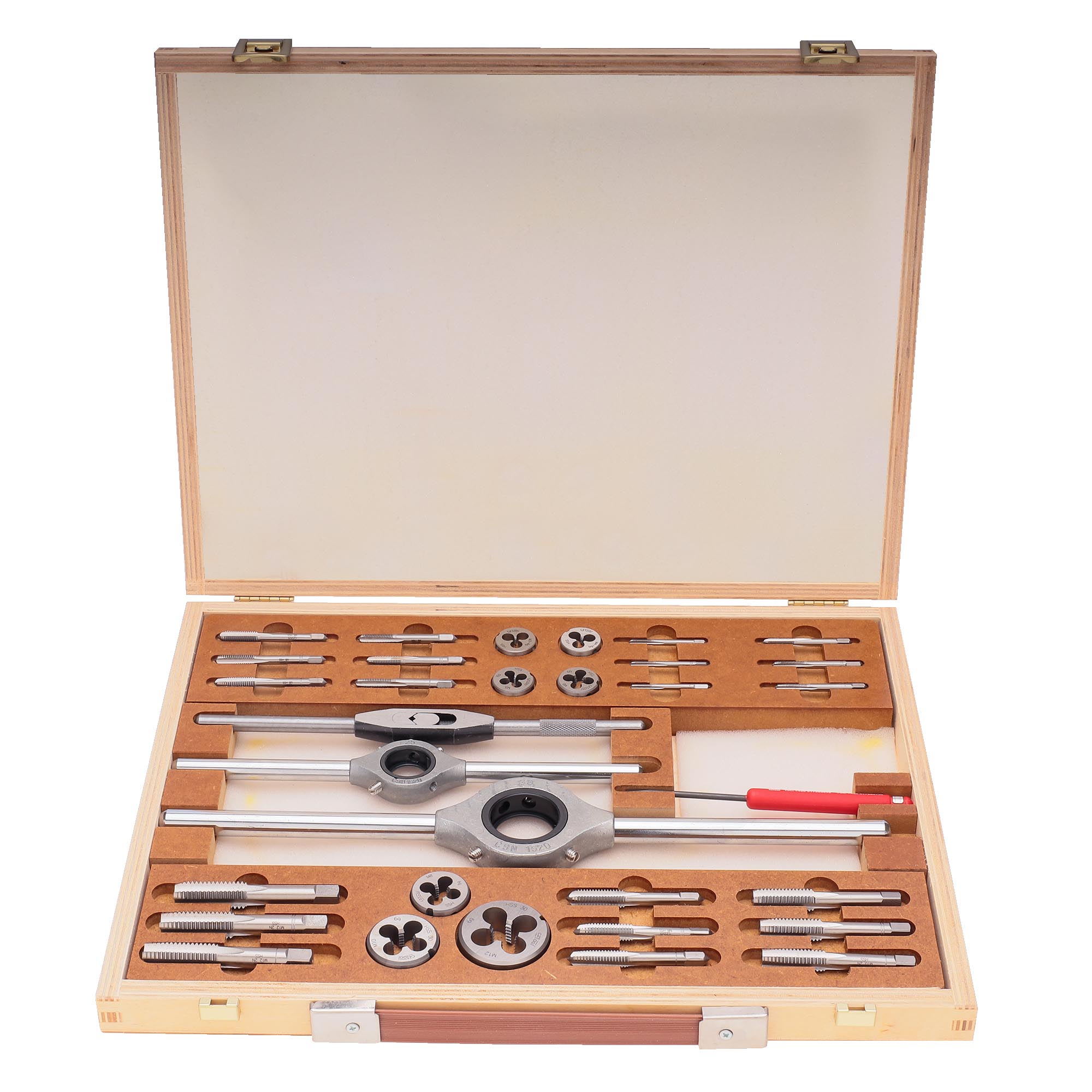 Набор метчиков и плашек Bucovice Tools M3-M12 HSS 34пр 340128