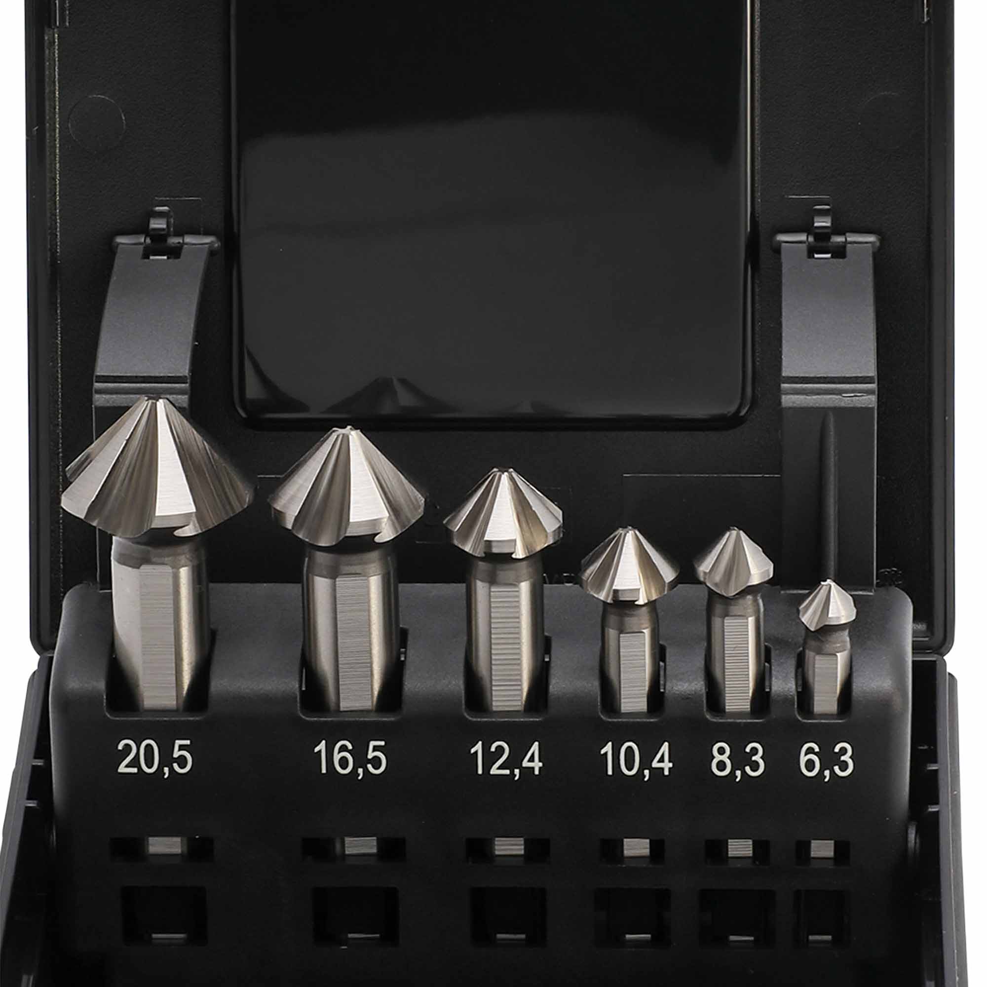 Набор зенковок по металлу MASTER-TOOL 90° 6,3-20,5мм HSS-G 5z 6шт 102890MT
