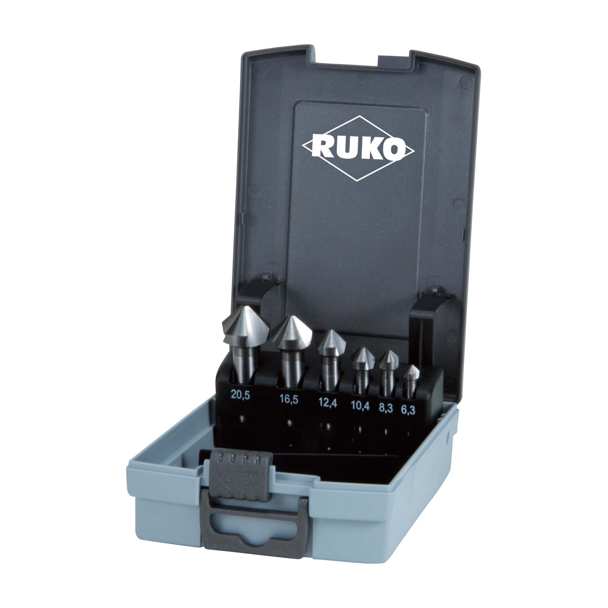 Набор твердосплавных зенковок Ruko 90° 6,3-20,5мм DIN335C VHM 3z 6шт 102152HMRO