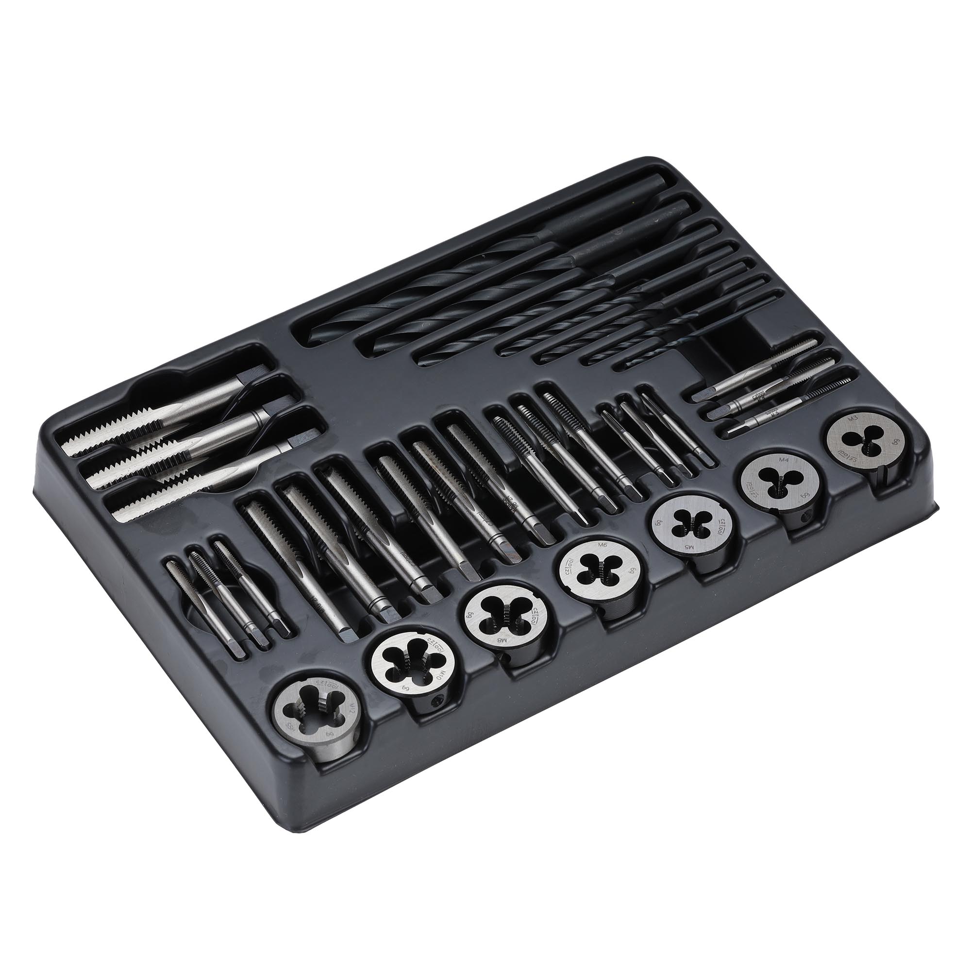 Набор метчиков и плашек Bucovice Tools M3-M12 115CrV3 40пр 330120