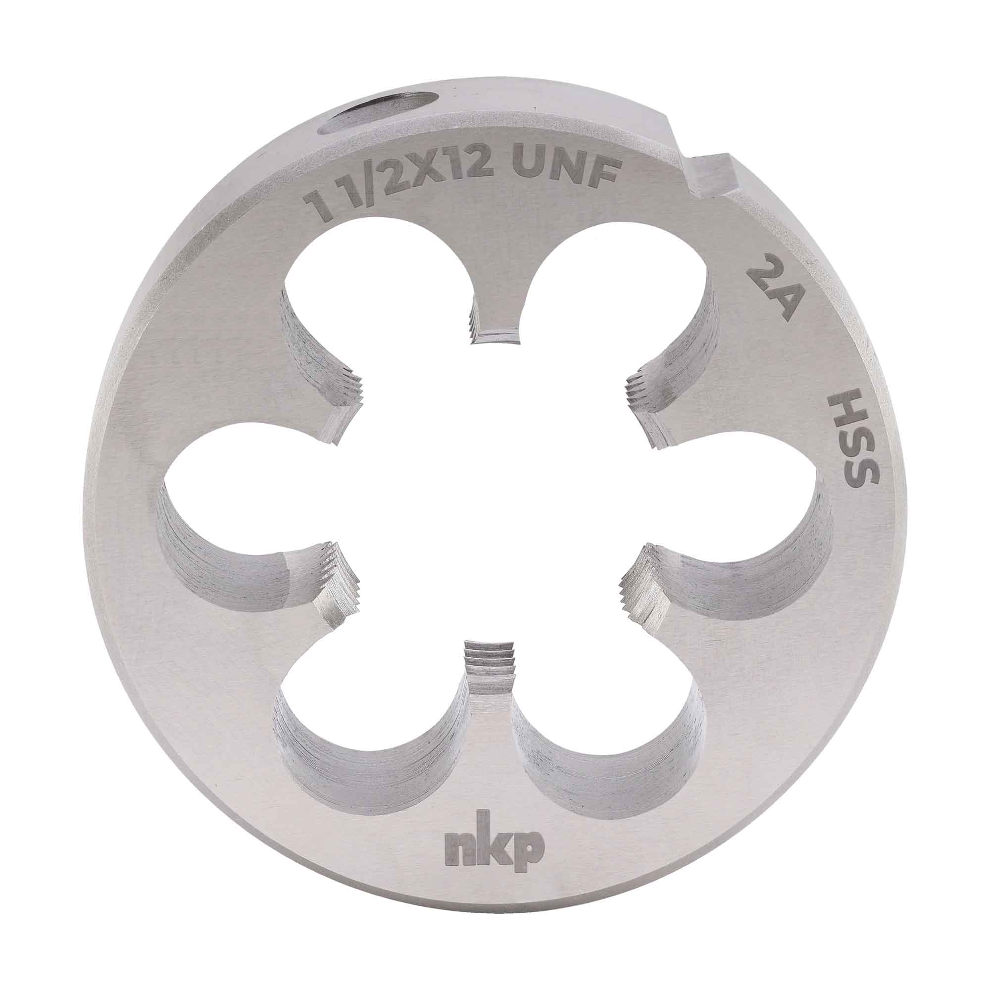 Плашка дюймовая NKP UNF 1,1/2"-12 HSS DIN22568 75x20мм 246112N