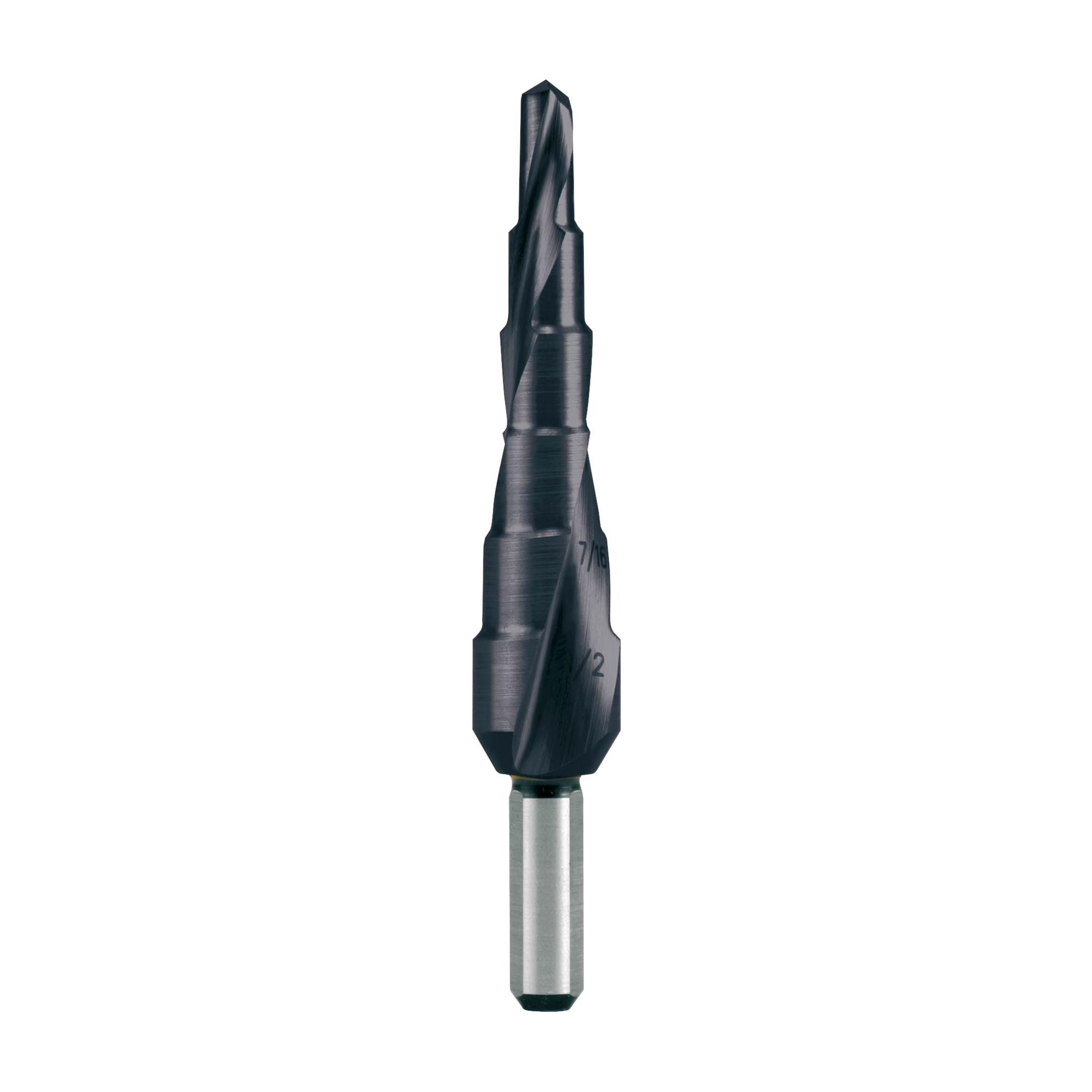 Сверло ступенчатое дюймовое Ruko 3/16-1/2" HSS-G TiALN 6ступ. d=1/4" 101701F