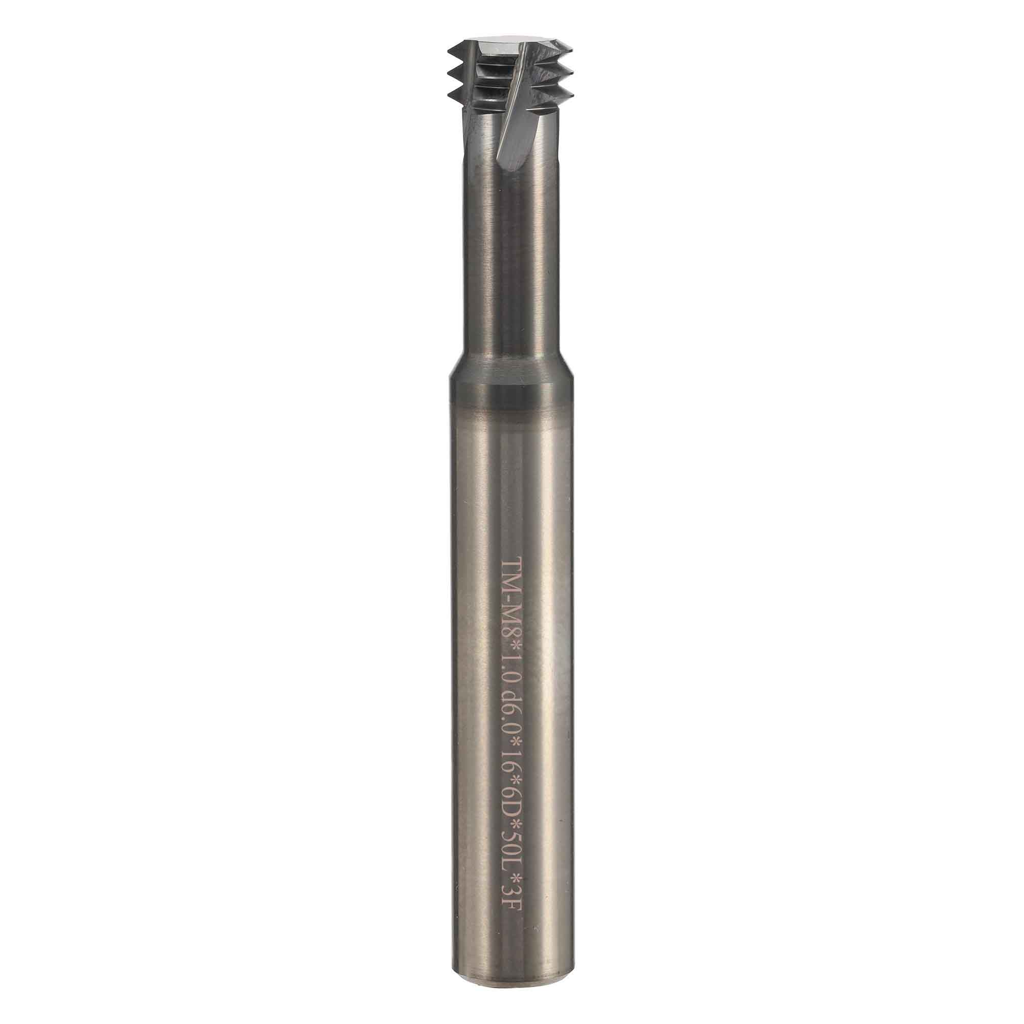 Резьбофреза 3 витковая М 8,0х1,0 52Hrc AlCrN 2xD 4F 60° BSKT BSE008S015