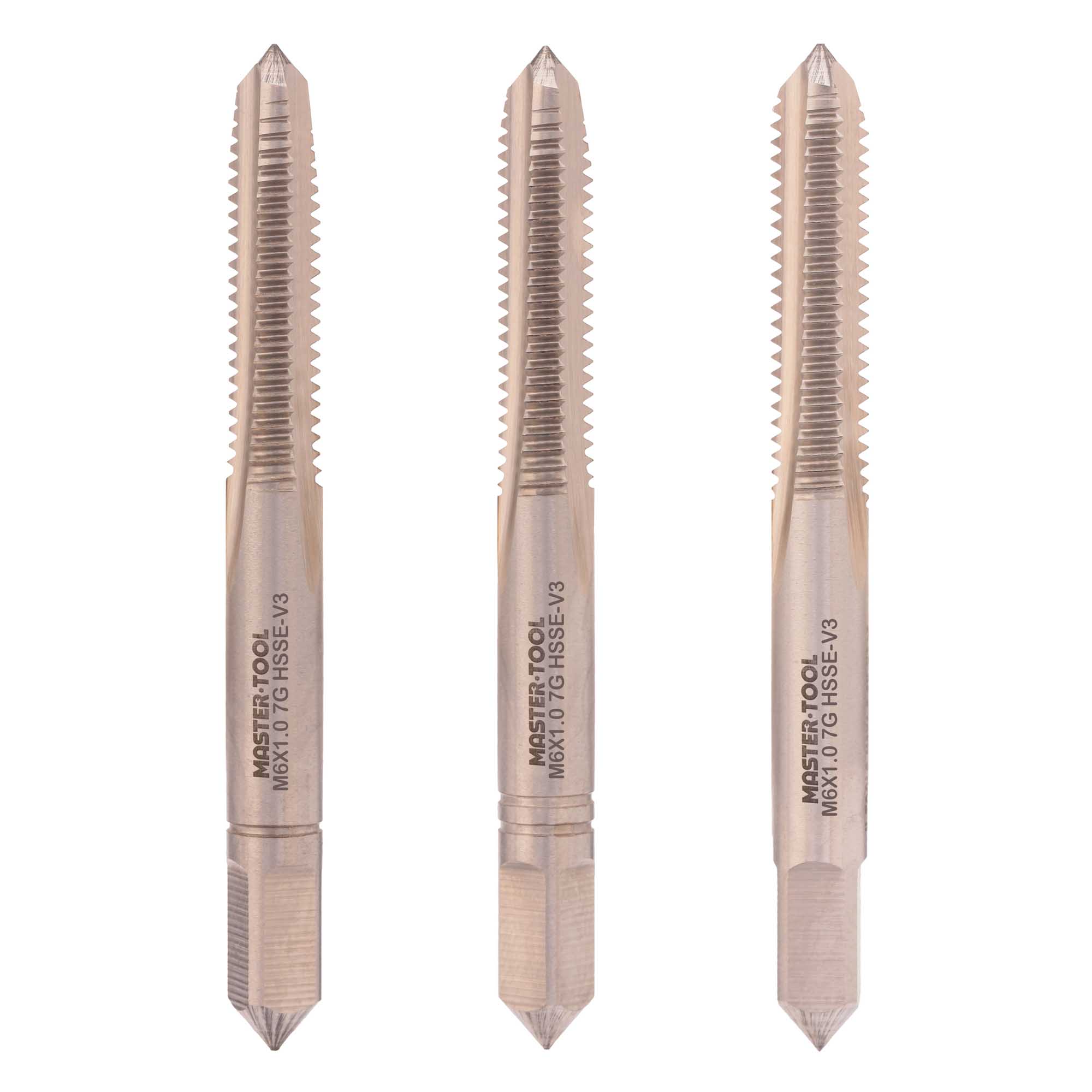 Набор метчиков 3шт Master-tool М6х1,0 HSSEV3 DIN352 7g 315190HT