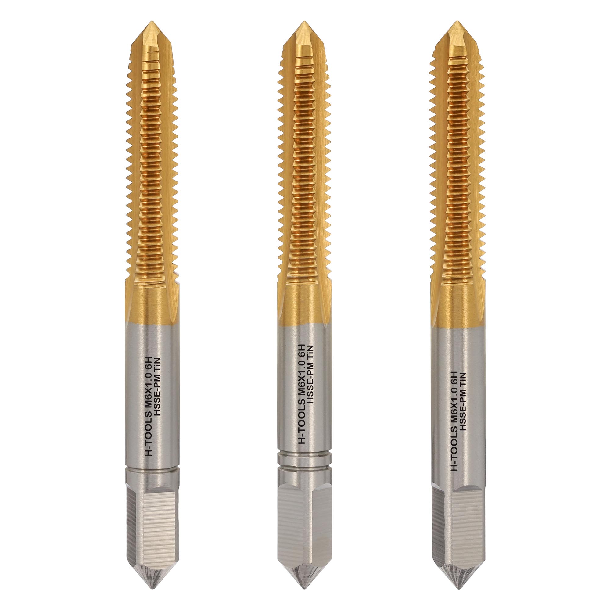 Набор метчиков 3шт H-Tools PRO HSSEPM-TiN DIN352 6HX М6х1,0 43HRC 230060PMHT