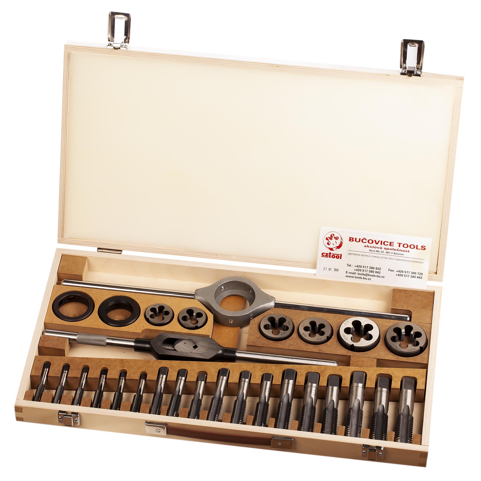 Набор метчиков и плашек Bucovice Tools BSW 1/2"-1,0" 115CrV3 28пр 311100