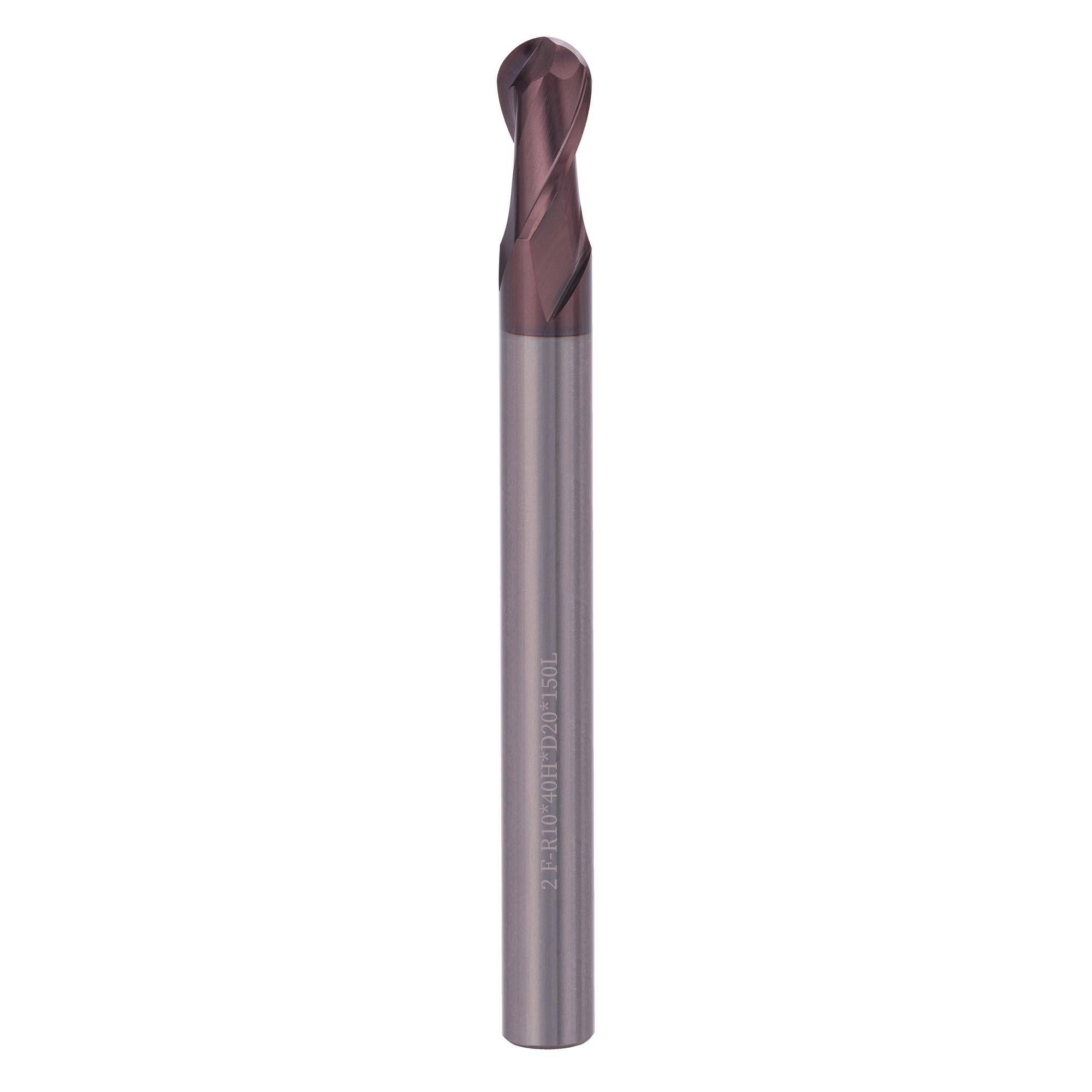 Фреза твердосплавная радиусная H-Tools 20x150/40мм d20 2z 55HRC P20 TiALN 19975-200