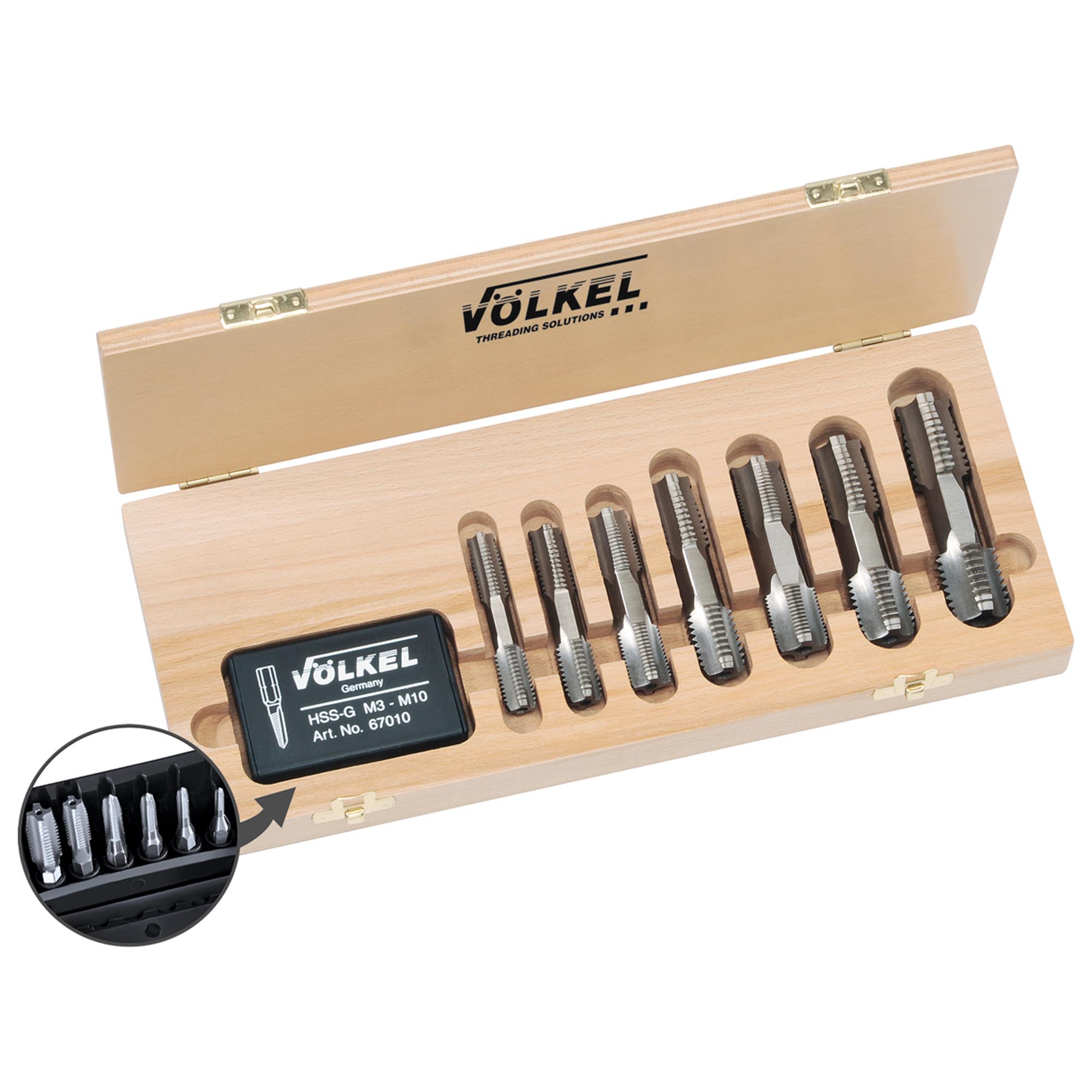 Набор метчиков HexTap M3-M24 HSS-G Multi-Drive 13пр Volkel 48602