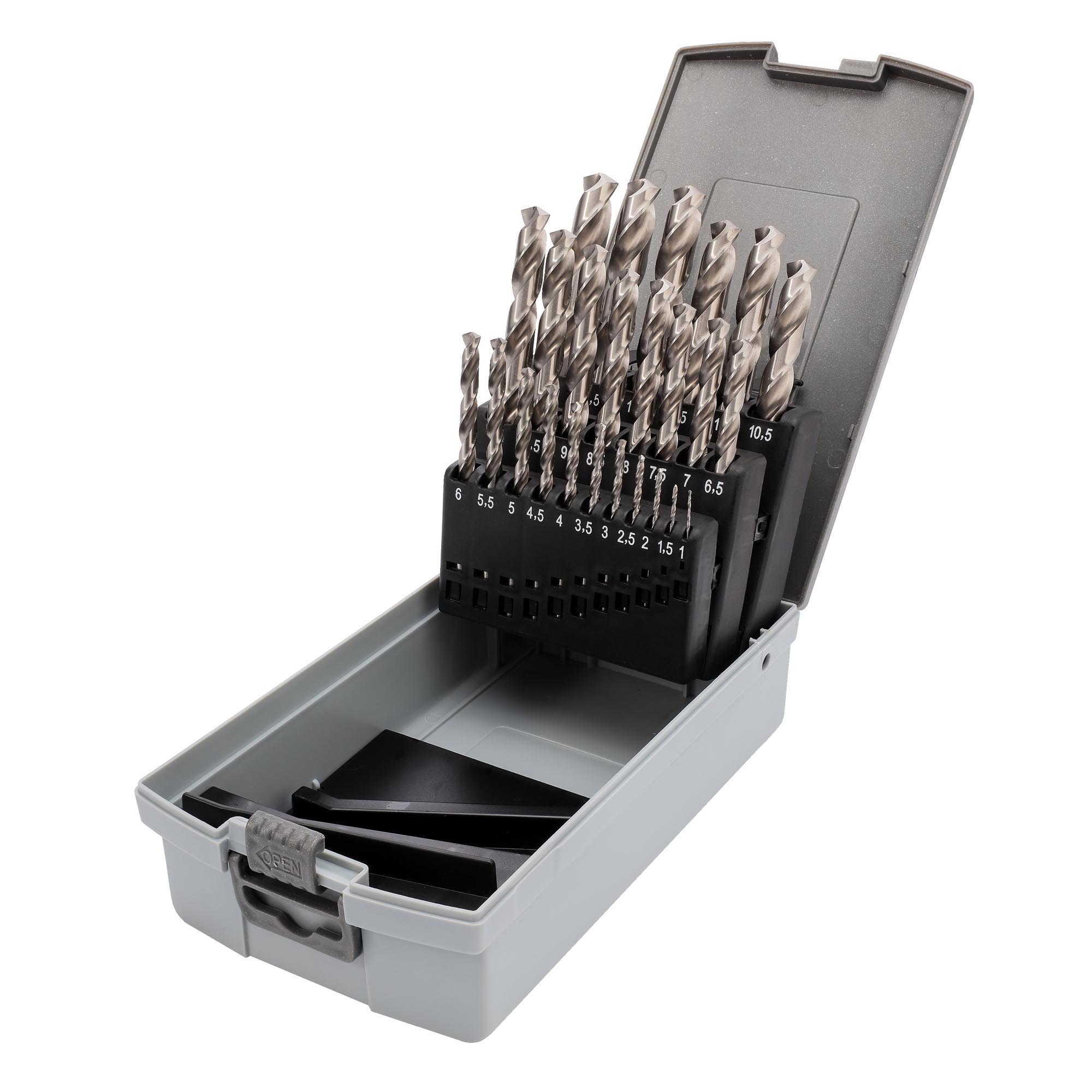 Набор сверл по металлу H-Tools 1-13мм 25шт HSS-G 135° DIN338 214215ROHT