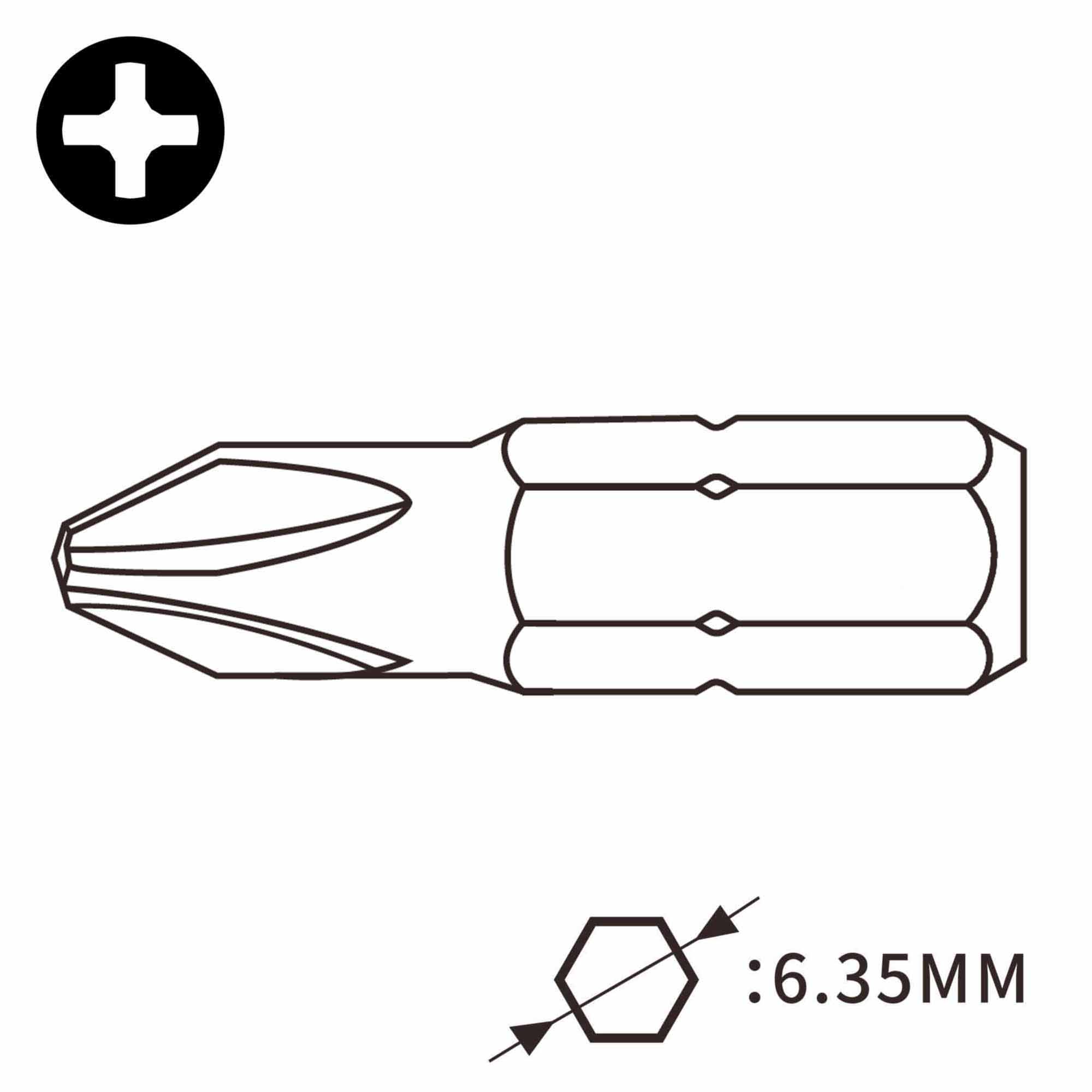 Бита SGS PH4х32мм S2 3шт 6332-PH4-3