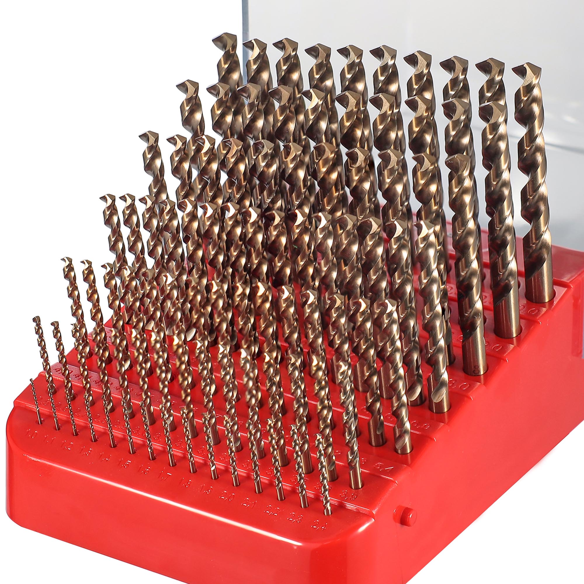Набор сверл по металлу H-Tools PRO 1-10мм 91шт HSSE-Co5 130° DIN338 215223PRO