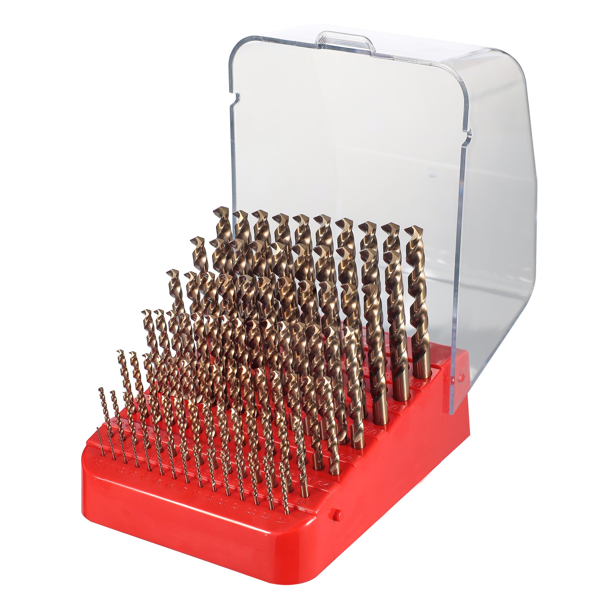 Набор сверл по металлу H-Tools PRO 1-10мм 91шт HSSE-Co5 130° DIN338 215223PRO