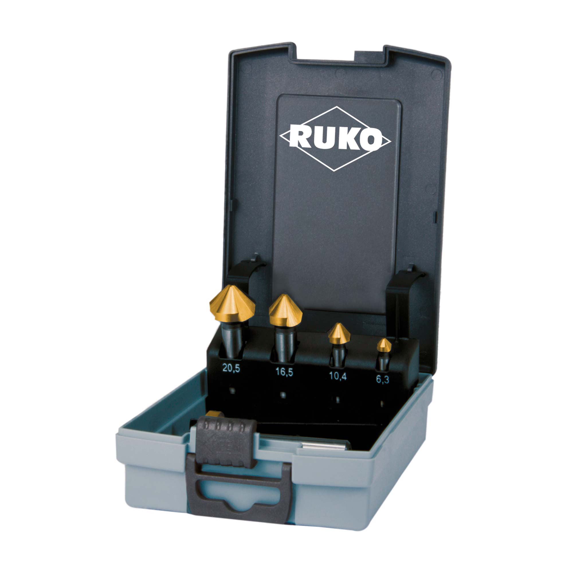 Набор зенковок Ruko 90° 6,3-25мм DIN335C HSS-G TiN 3z 5шт 102154TRO