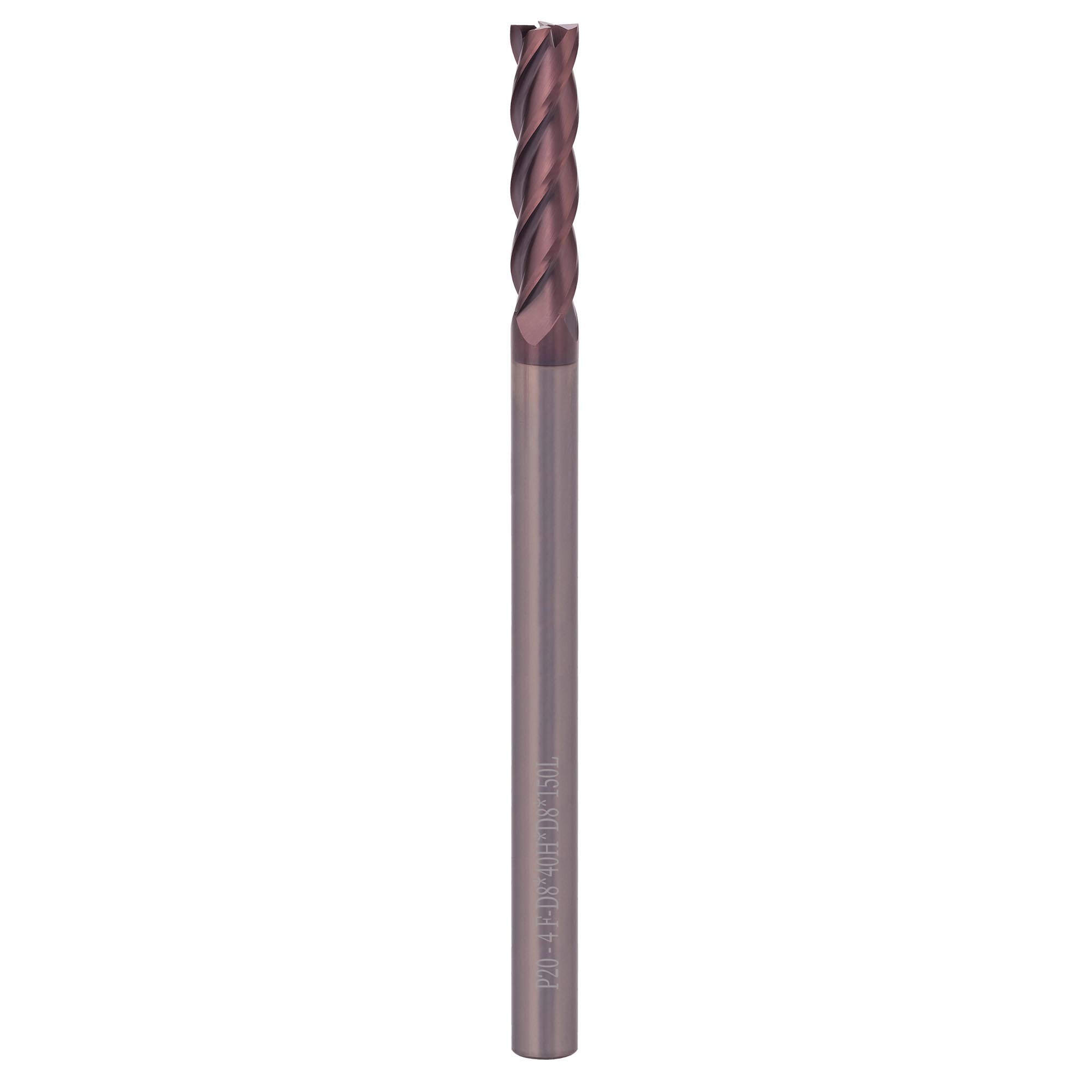 Фреза твердосплавная по металлу H-Tools 8,0x150/40мм d08 4z 55HRC P20 TiALN 19947-080