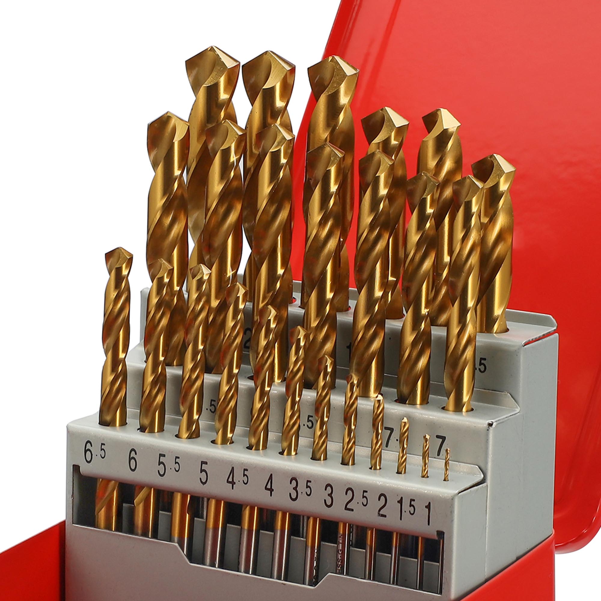 Набор сверл по металлу H-Tools Pro 1-13мм 25шт HSS-G TiN 118° DIN338 250215PRO