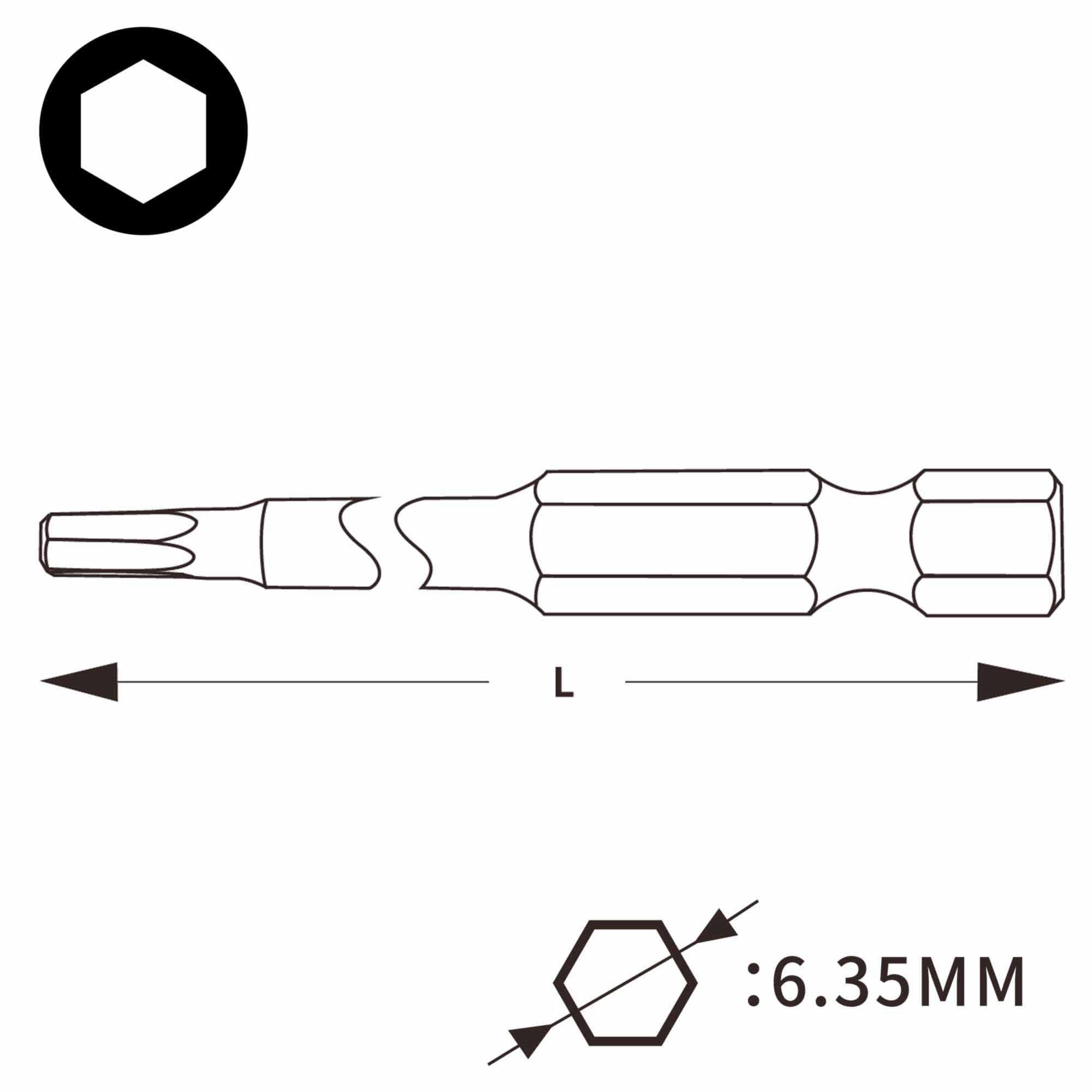 Бита шестигранная HEX 4,0 х70мм Professional Wiha 7043Z 34557