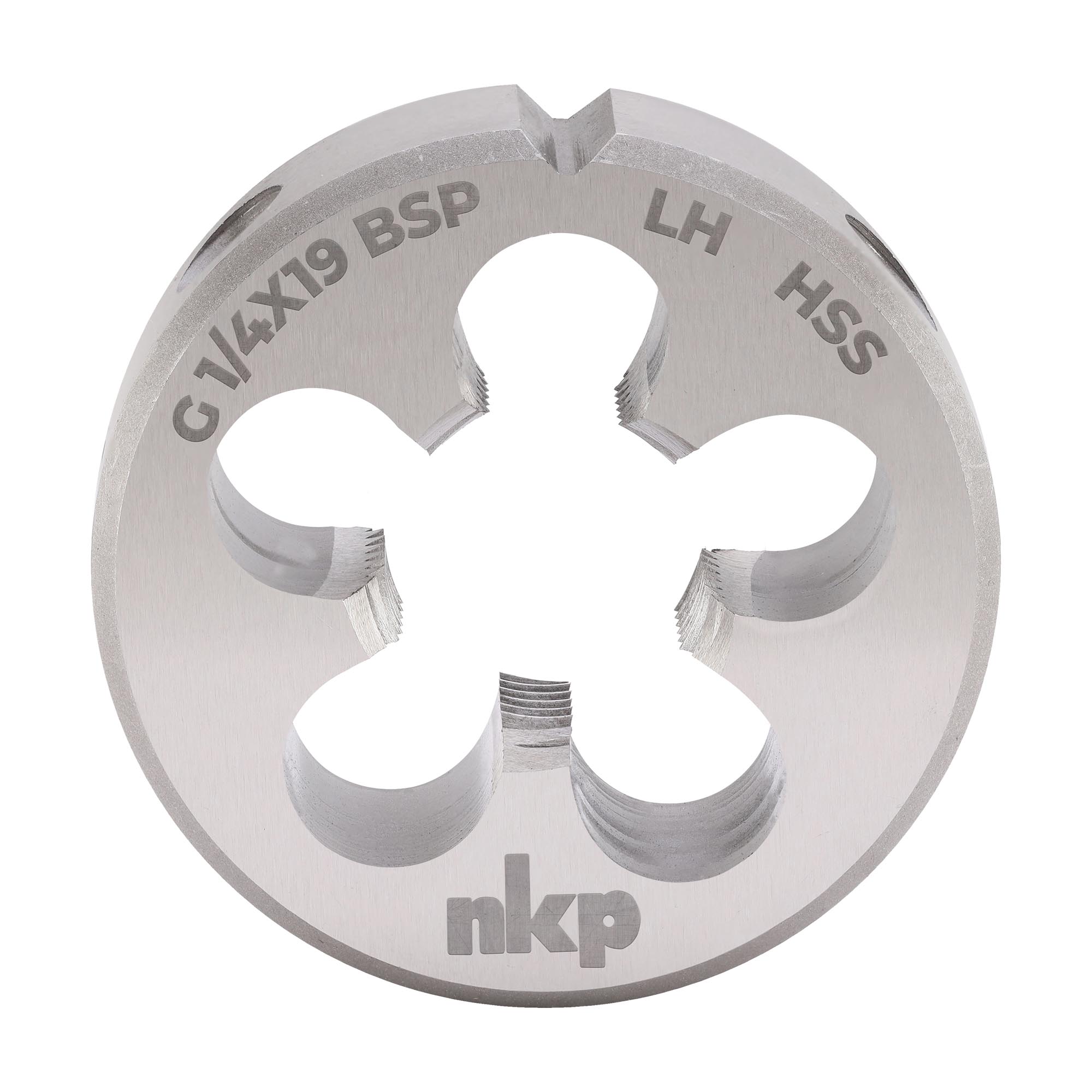 Плашка трубная левая NKP G 1/4"-19 HSS DIN EN24231A 38x10мм 252140N
