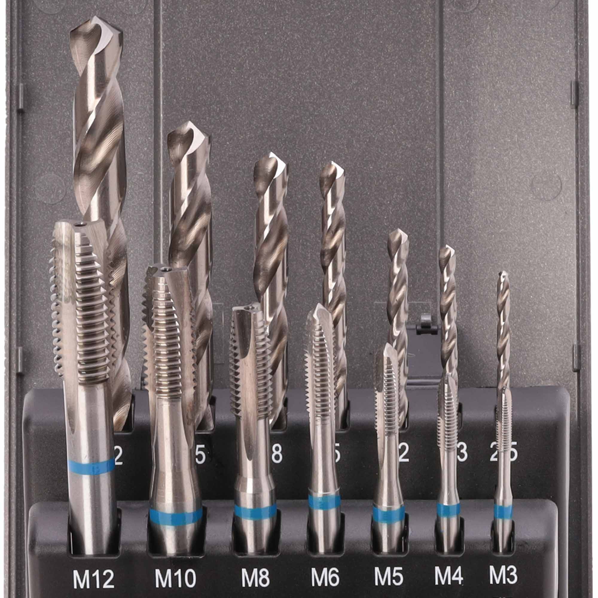 Набор машинных метчиков Ruko M3-M12 HSS-G DIN371/376 14пр 245048RO
