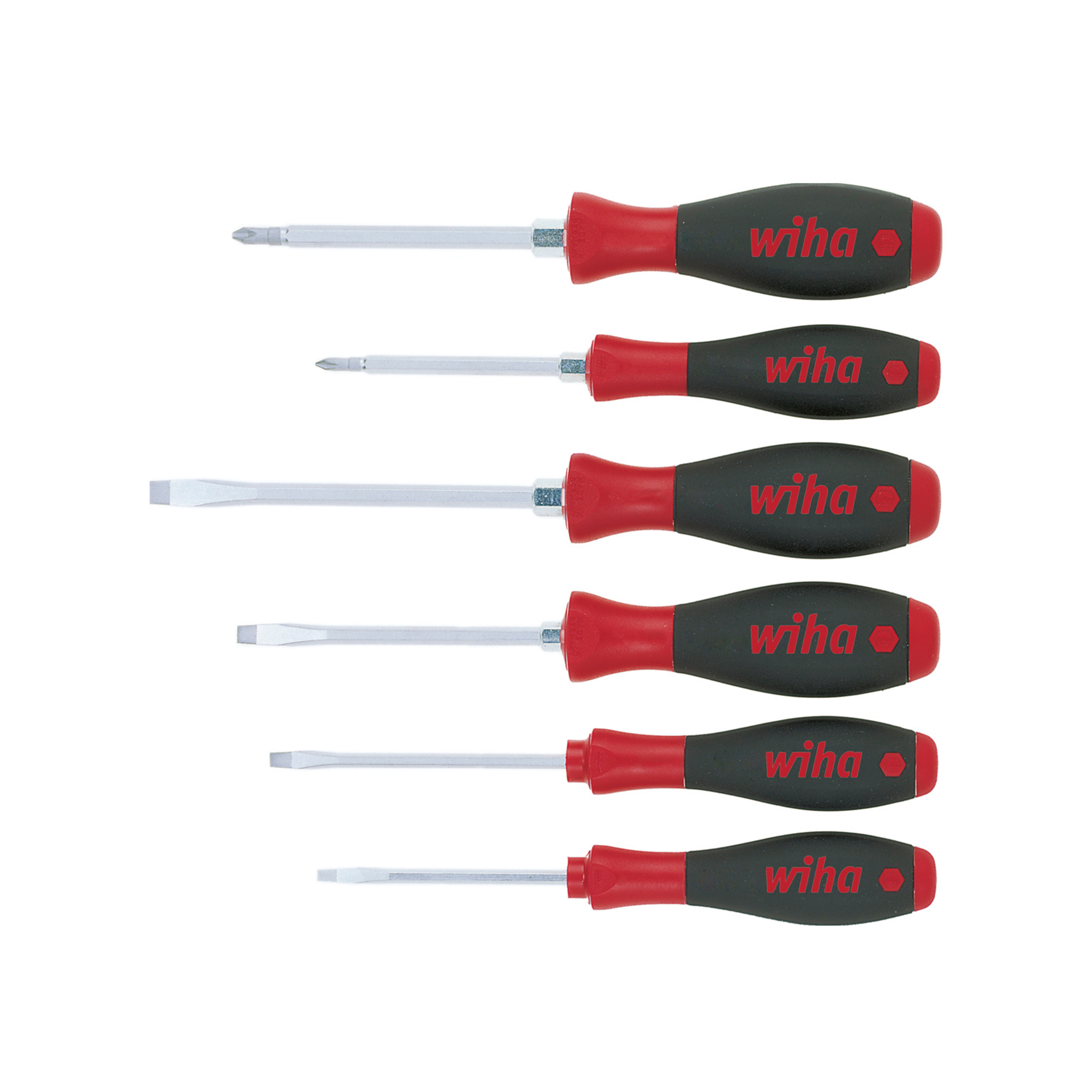 Набор отверток SoftFinish SL/PH (под ключ) 6пр Wiha 308 21248