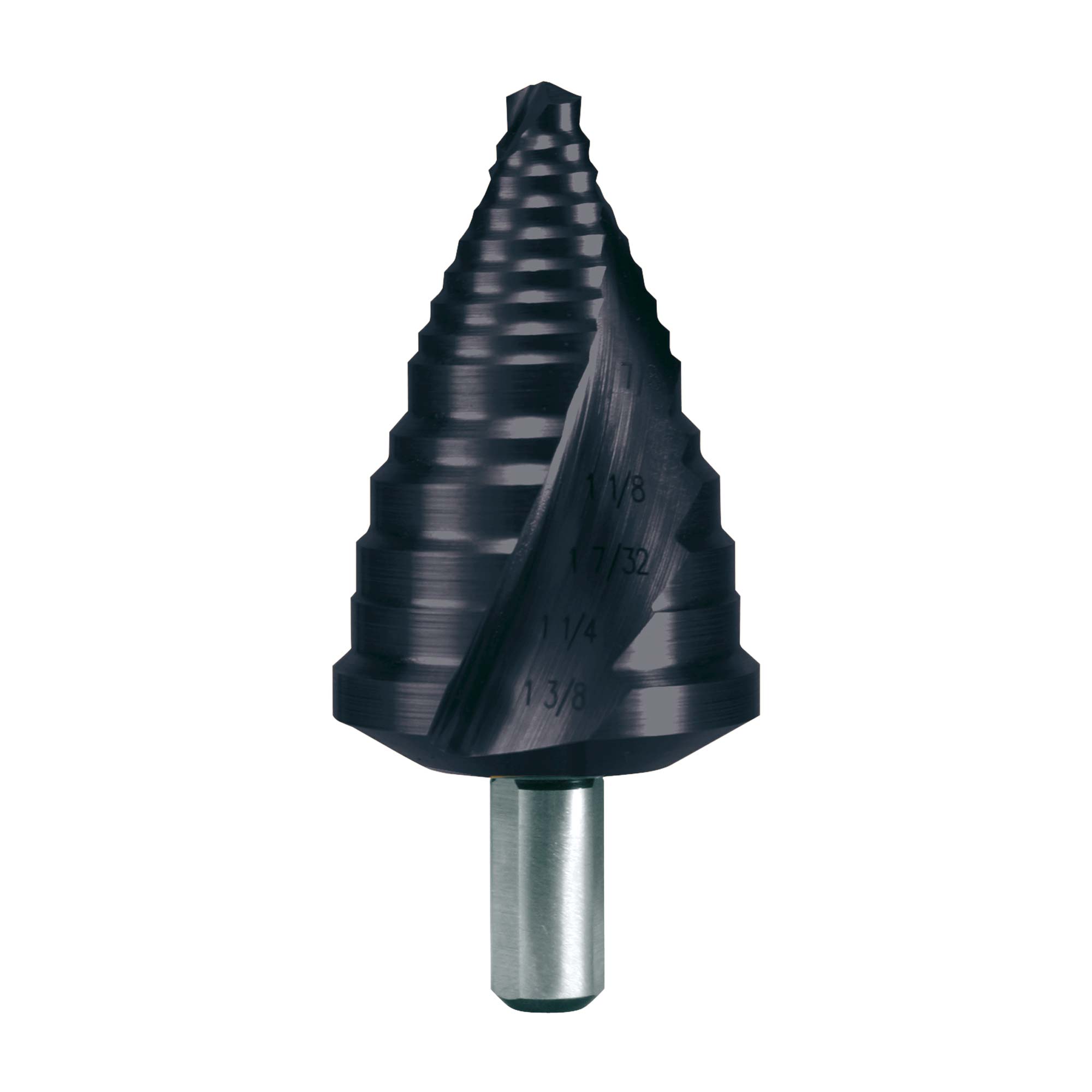 Сверло ступенчатое дюймовое Ruko 7/8-1,3/8" HSS-G TiALN 5ступ. d=3/8" 101706F