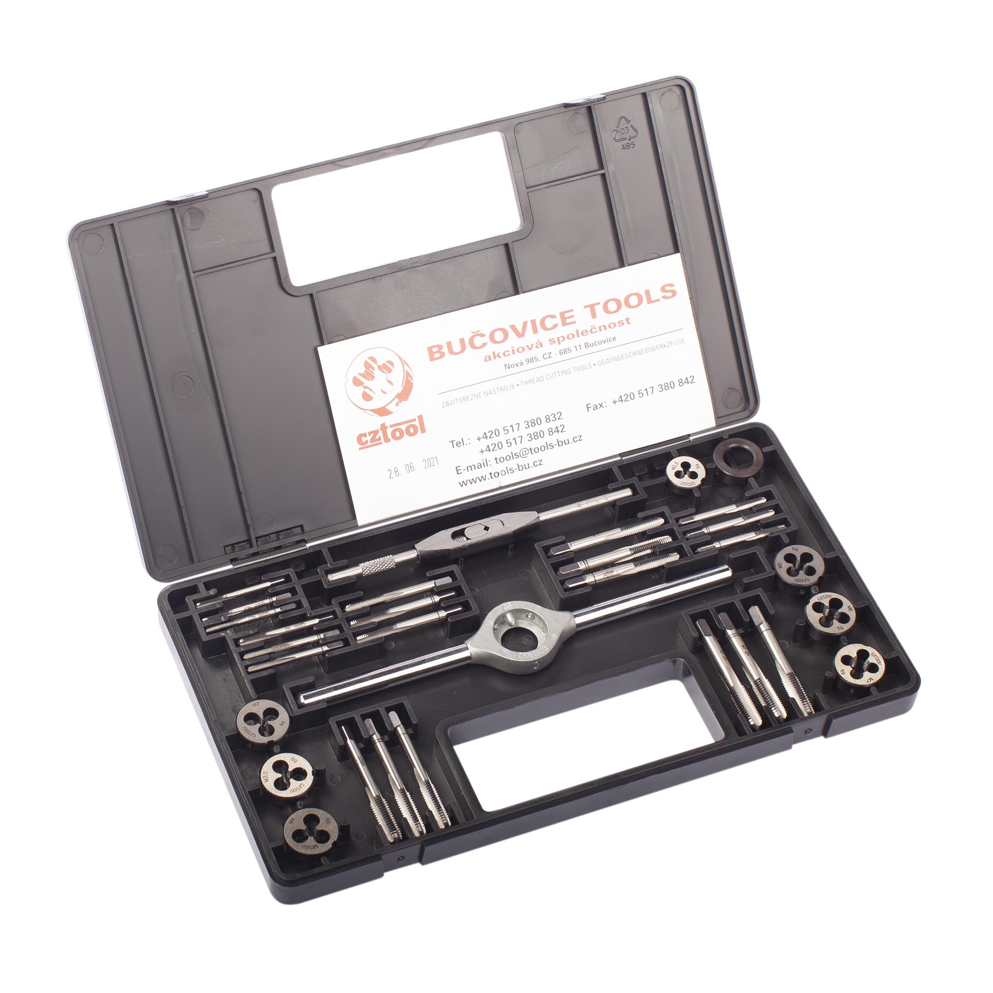 Набор метчиков и плашек Bucovice Tools M2,5-M7 HSS 31пр 340070