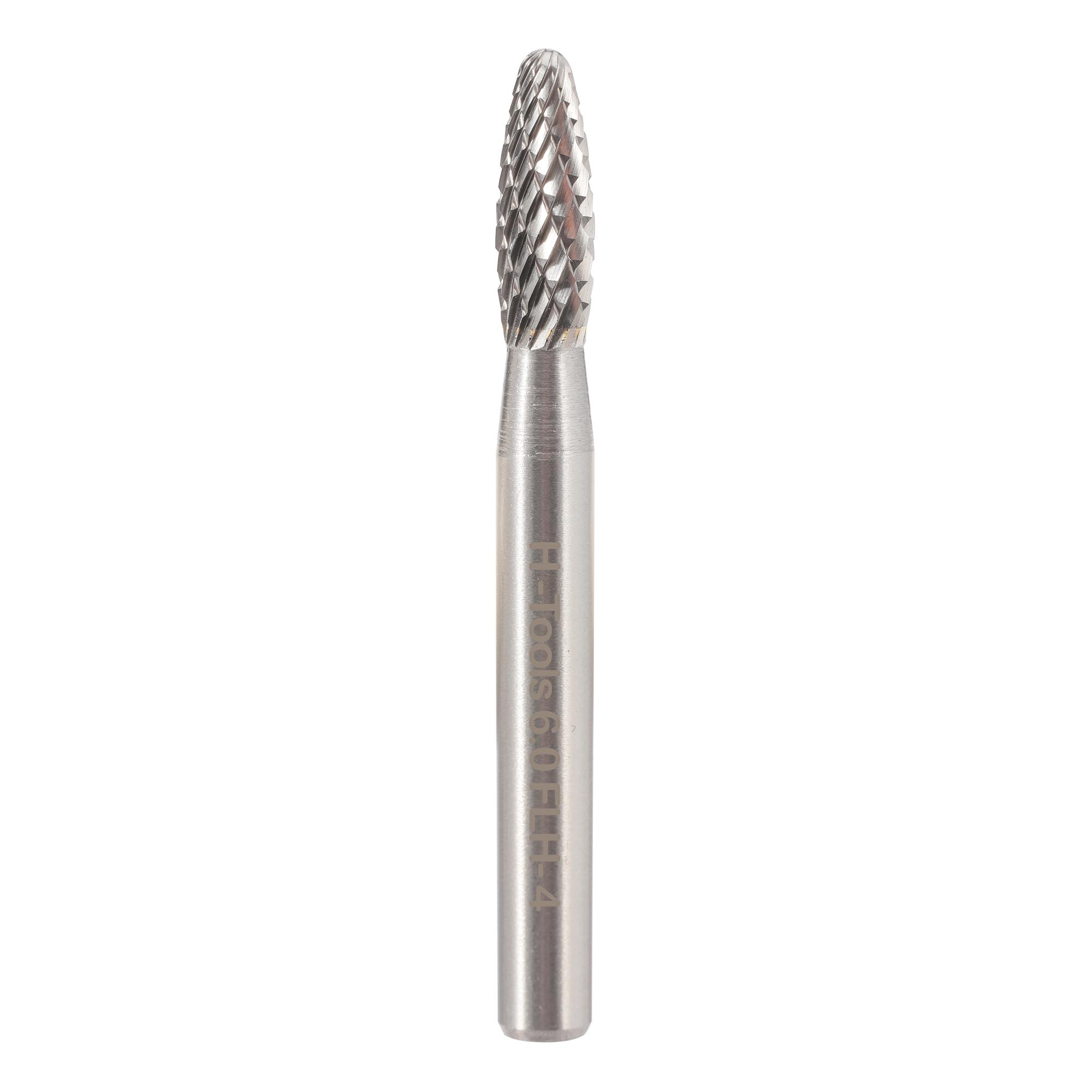 Бор-фреза твердосплавная H-Tools H(FLH) 6,0x13x43x6мм HM 116217HT