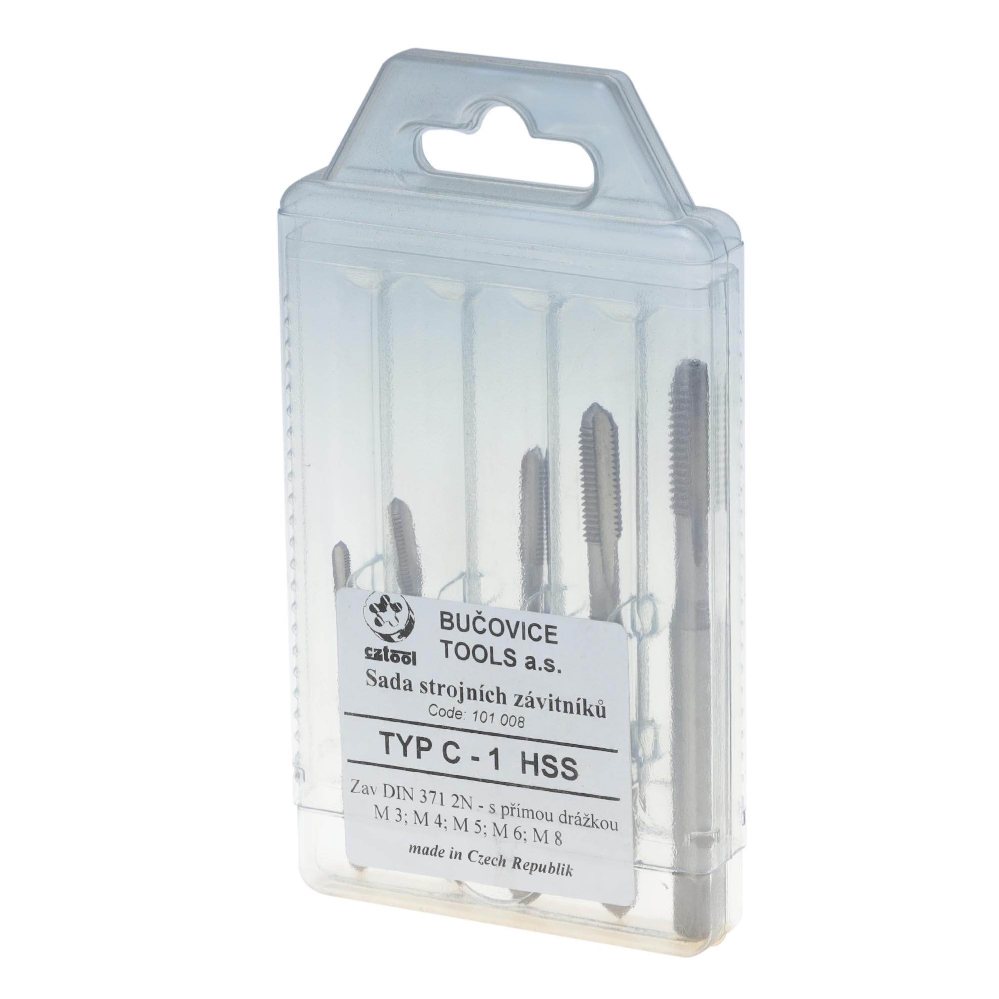 Набор машинных метчиков Bucovice Tools M3-M8 HSS DIN371 5пр 101008