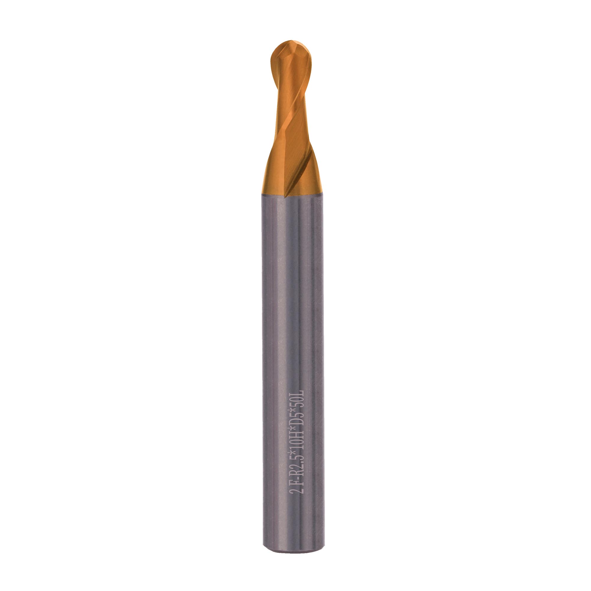 Фреза твердосплавная радиусная H-Tools 5,0x50/10мм d06 2z 60HRC P30 TiSiCrN 6817-050