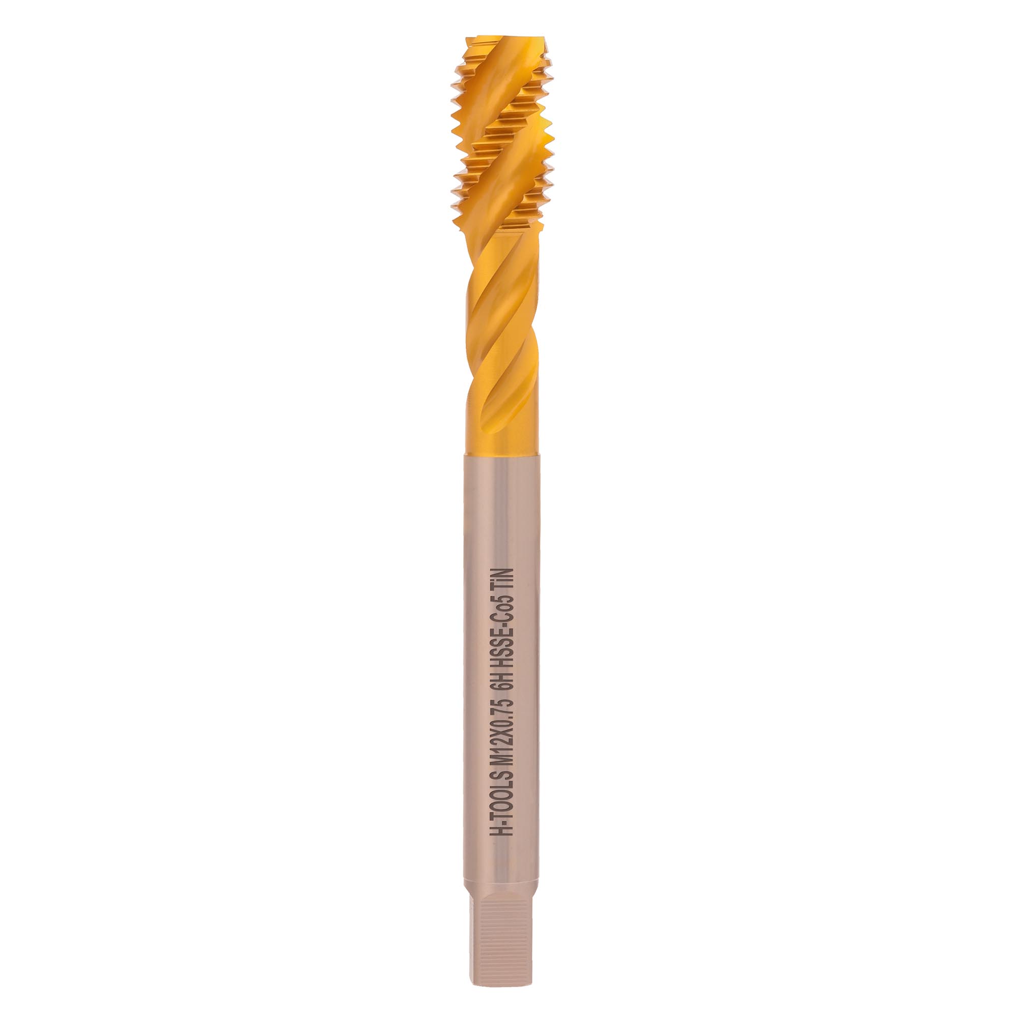 Метчик винтовой машинный H-Tools М12х0,75 DIN374 HSSE-TiN 6h C/2-3P R45 513X01-D2-0124
