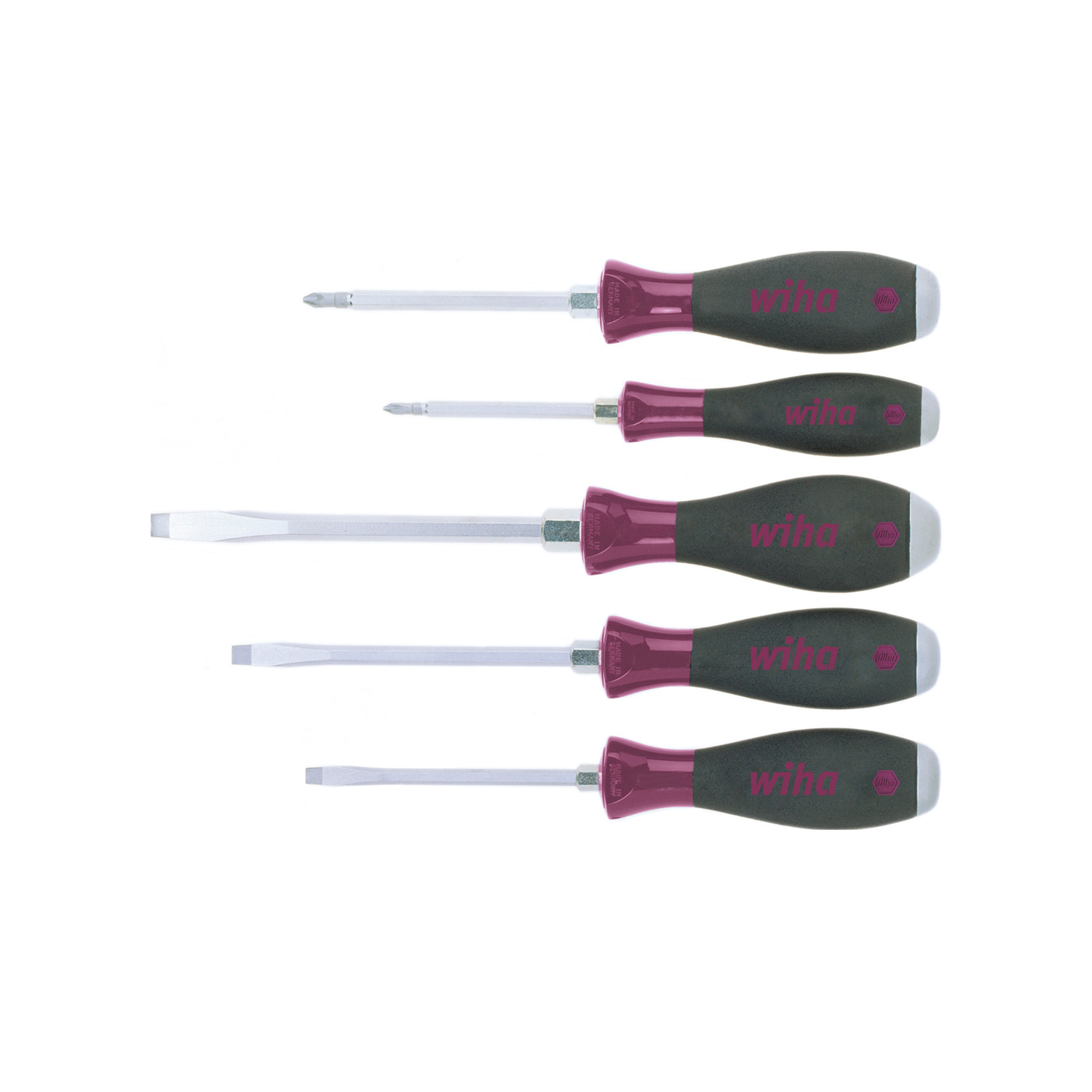 Набор отверток SoftFinish SL/PH (под ключ, ударные) 5пр Wiha 5533 29138