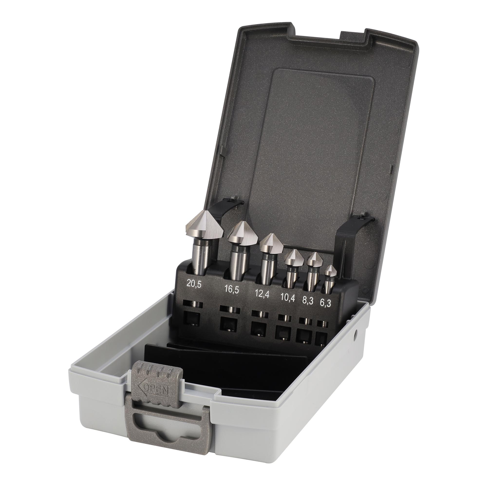 Набор зенковок H-Tools 90° 6,3-20,5мм HSS-G 3z 6шт 741806HT