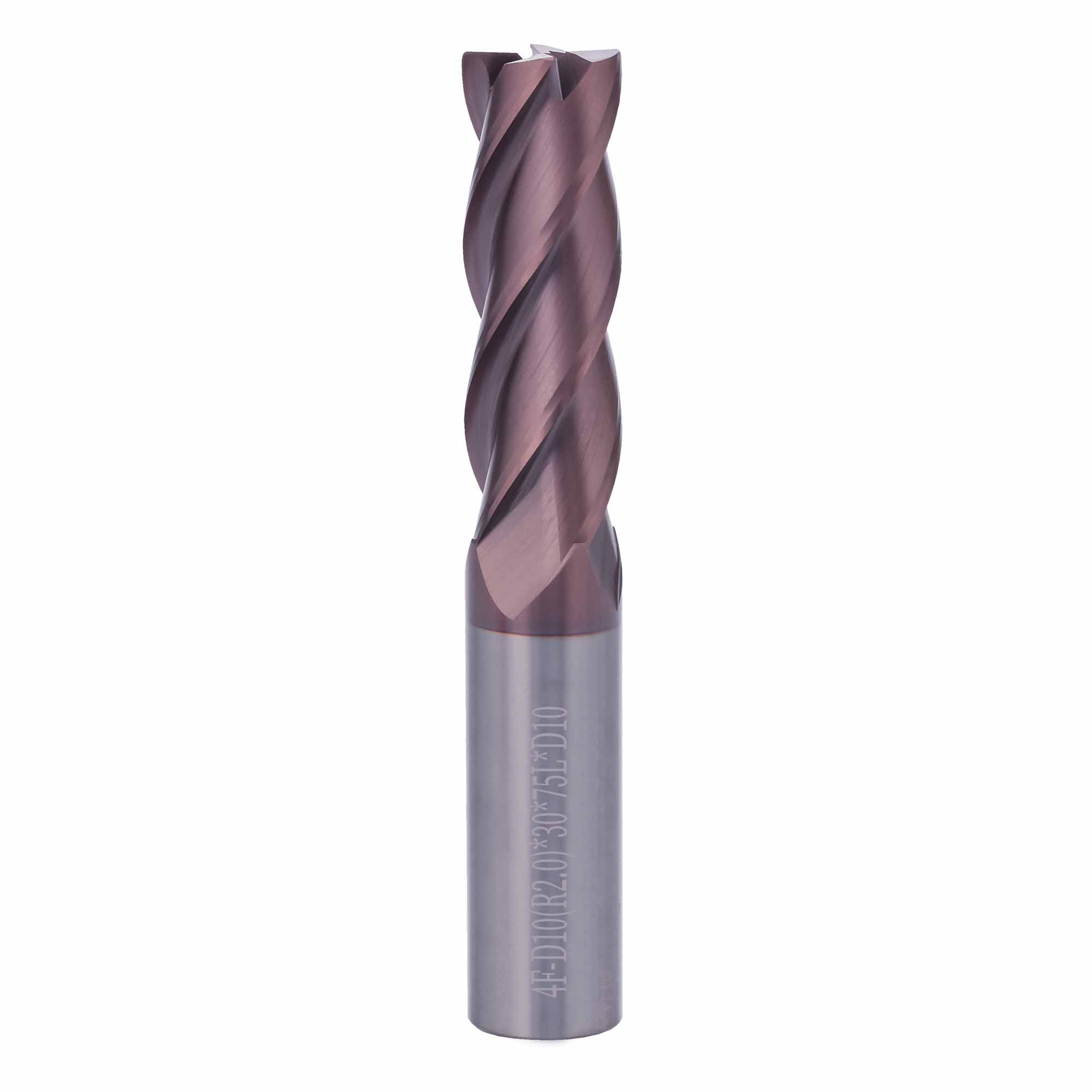Фреза твердосплавная по металлу H-Tools 10x75/30мм d10 4z R2,0 55HRC TiALN 6823-100