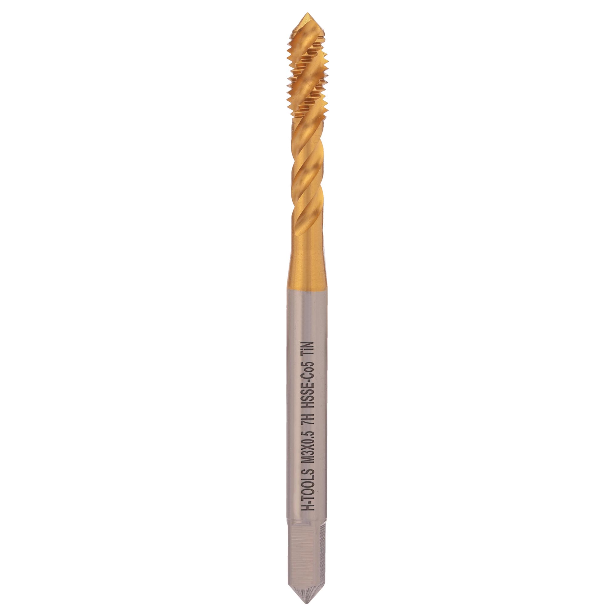 Метчик винтовой машинный H-Tools М3х0,5 DIN371 HSSE-TiN 7h C/2-3P R45 517X01-C2-0030