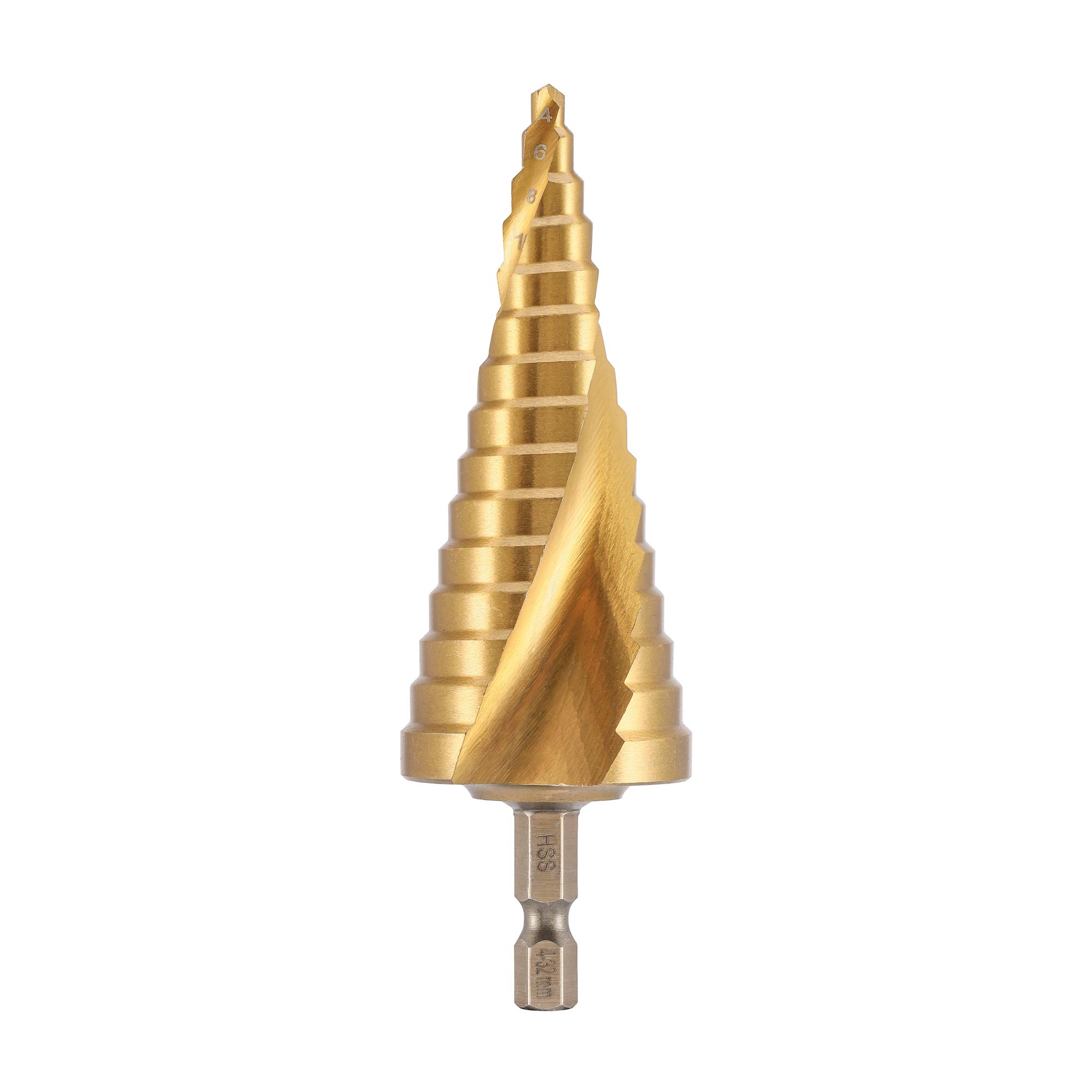 Сверло ступенчатое по металлу H-Tools 4-32мм HSS-G 14ступ. хв. 6-гр 1/4" 101052TXHT