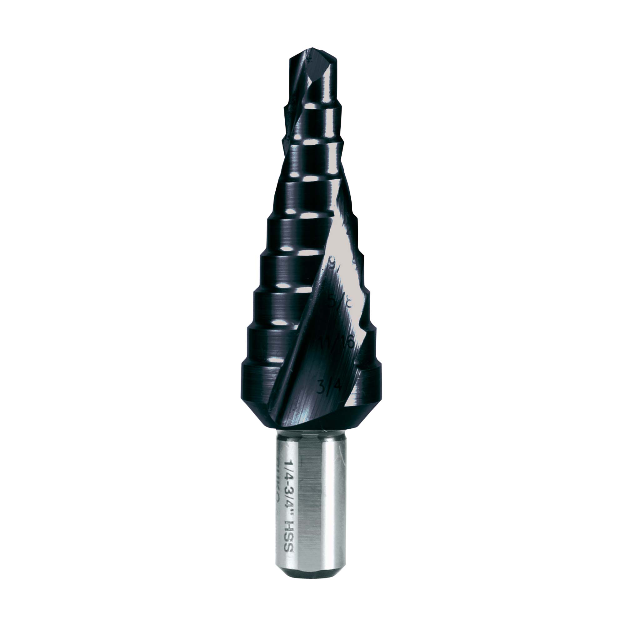 Сверло ступенчатое дюймовое Ruko 1/4-3/4" HSS-G TiALN 9ступ. d=3/8" 101703F