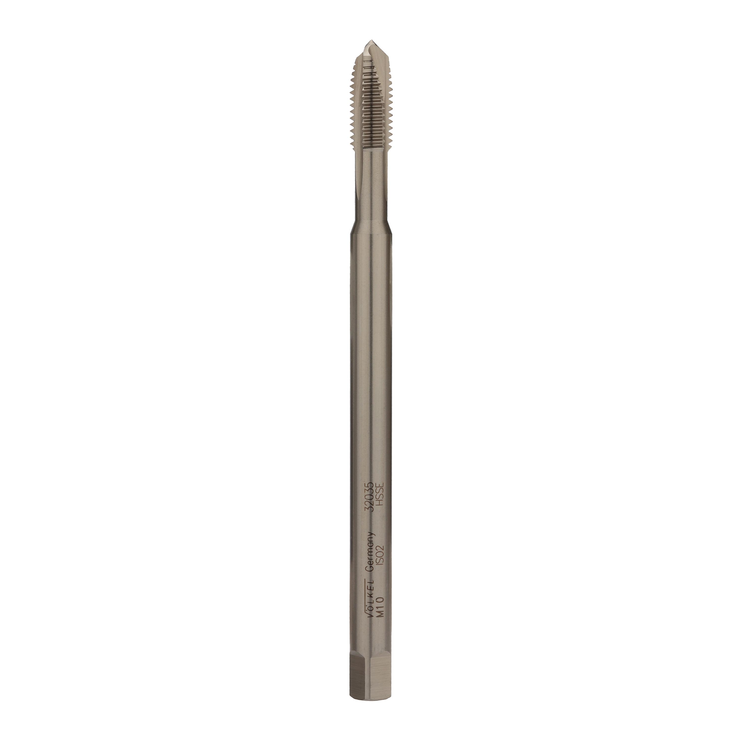 Метчик удлиненный машинный Volkel М10х1,5 DIN371XL 150мм HSSE 6h B/4-5P 32035