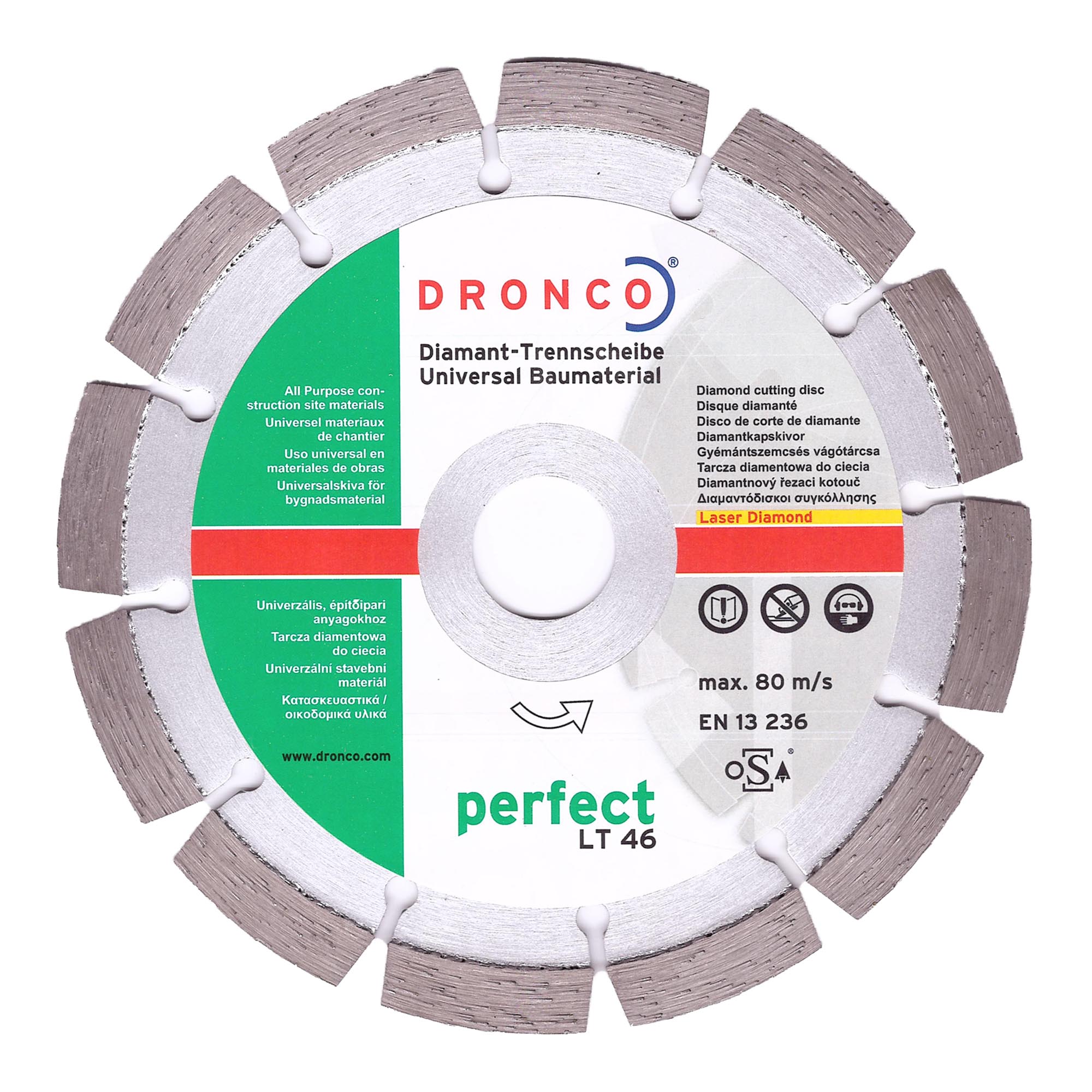 Диск алмазный сегментный DRONCO 150х22,2мм LT46 по бетону 4150185-100