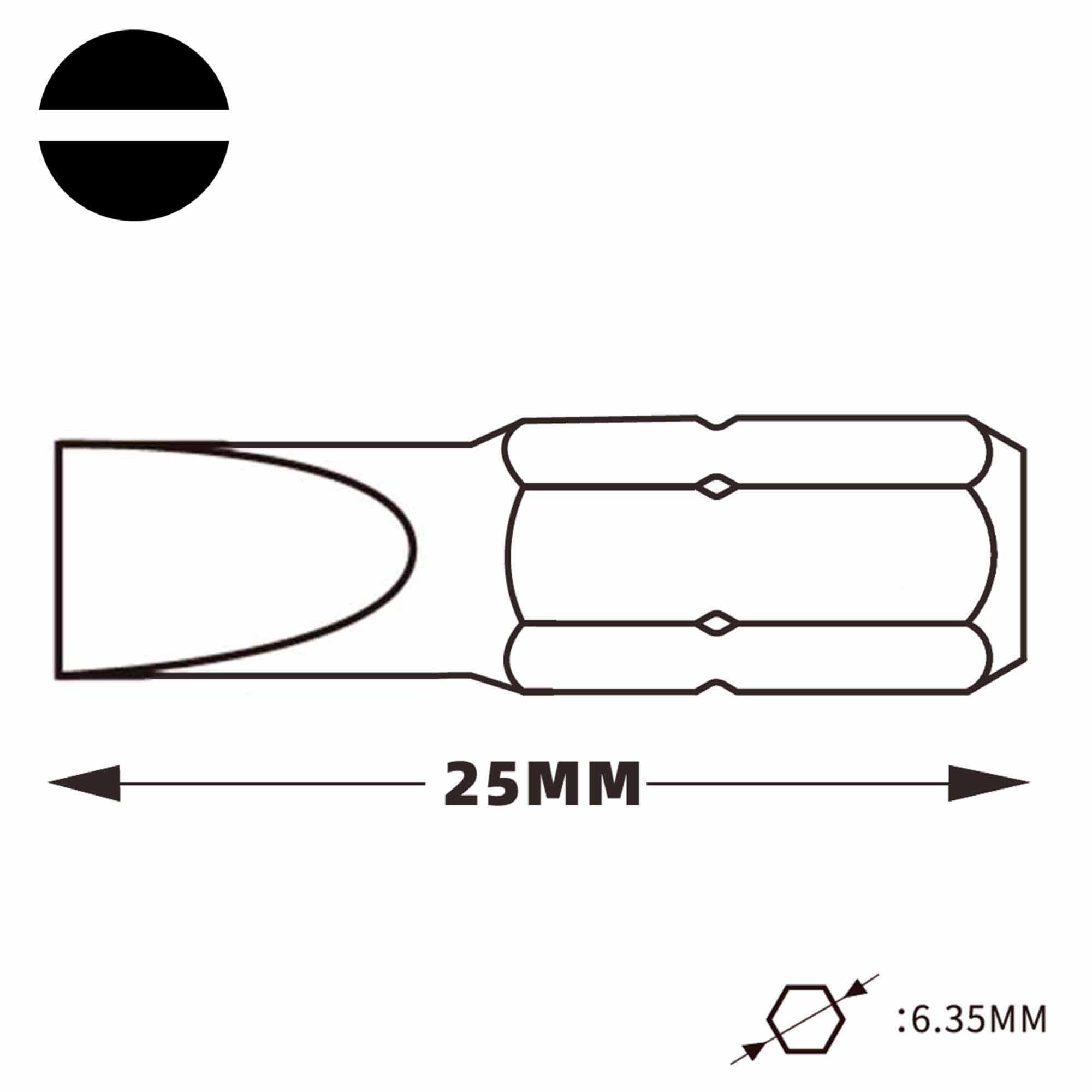 Бита шлицевая SL5,5x0,8 х25мм Standart Wiha 7010Z 01624