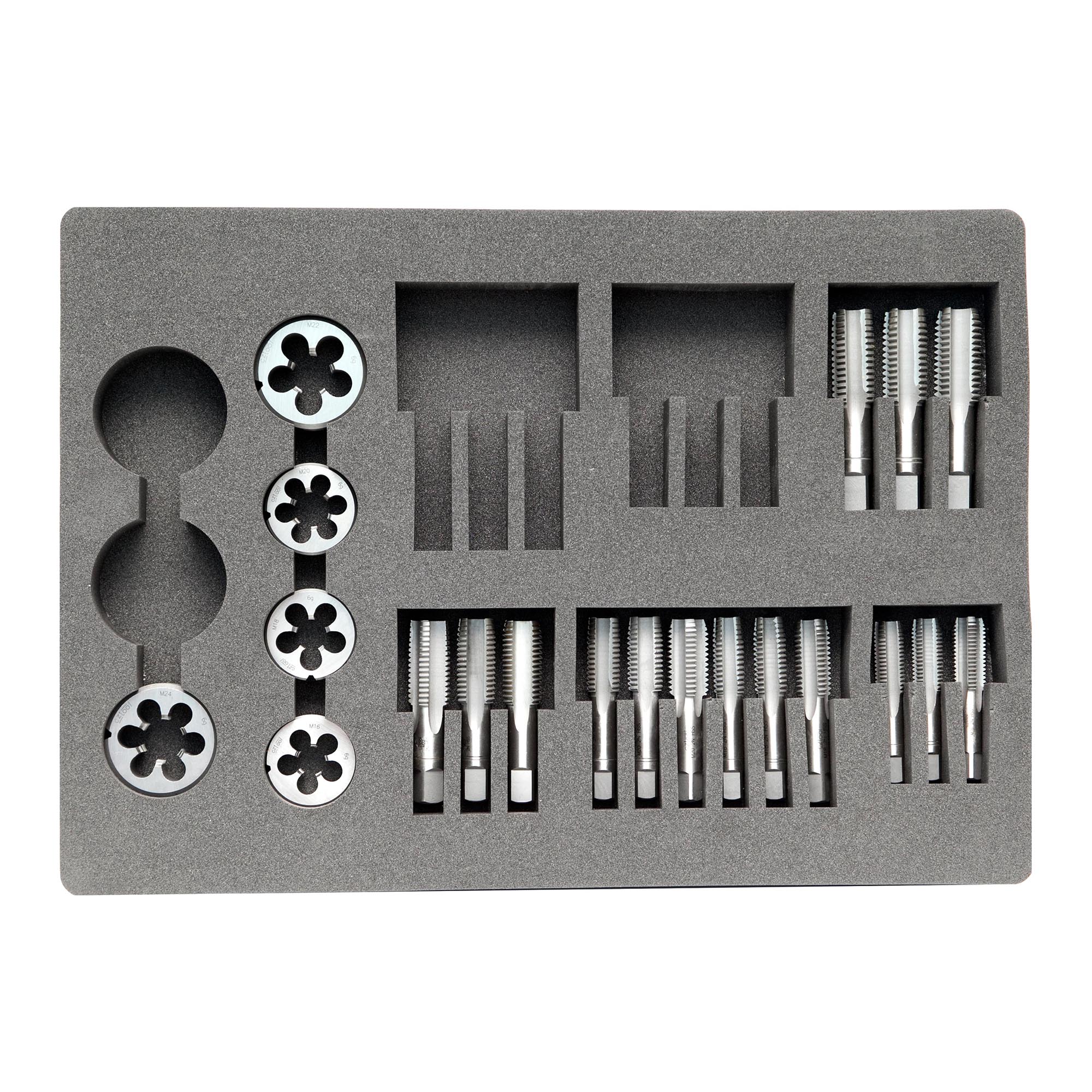 Набор метчиков и плашек Bucovice Tools M3-M24 115CrV3 61пр 310240