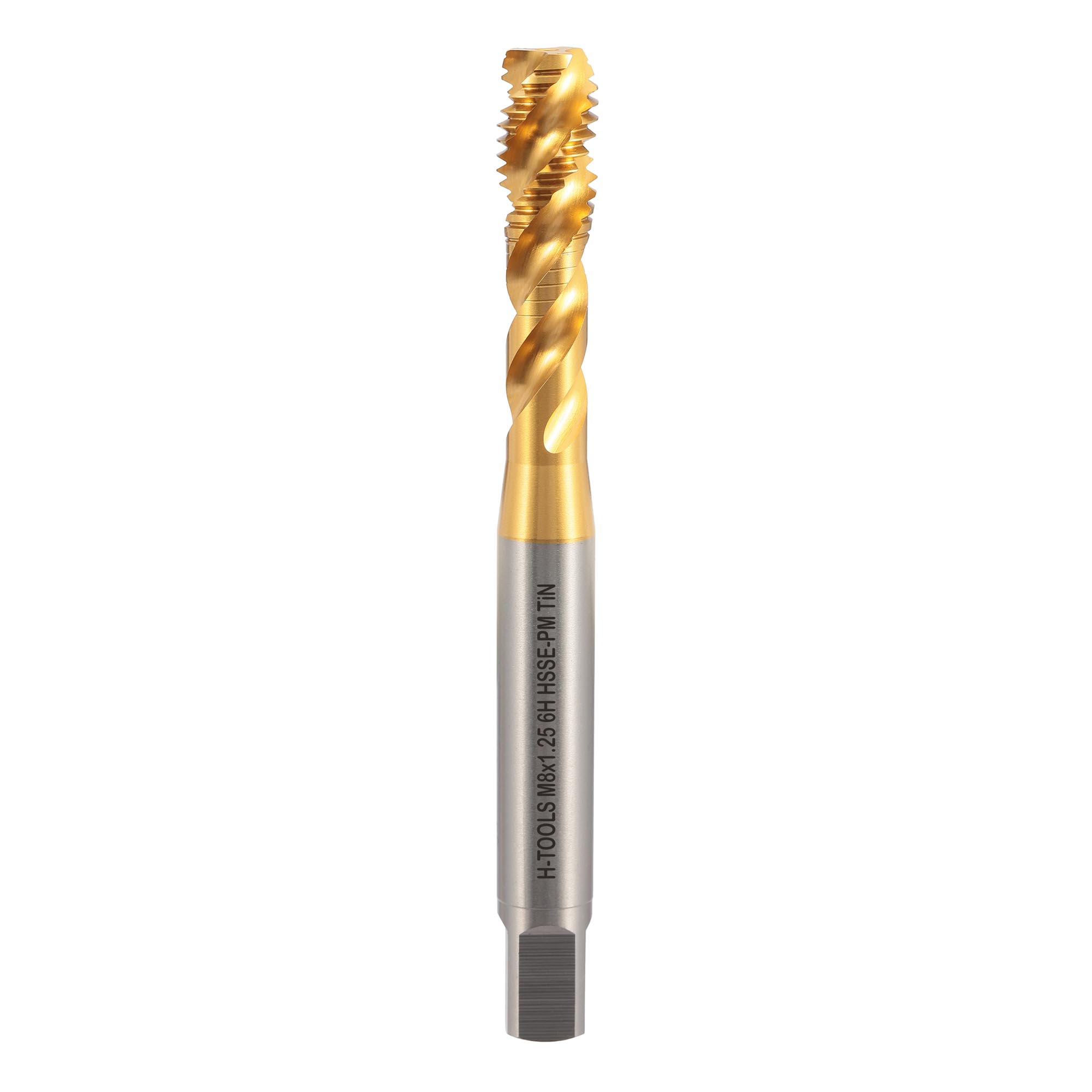 Метчик винтовой машинный H-Tools HSSEPM TiN DIN371C R45 6h М8х1,25 30135THT