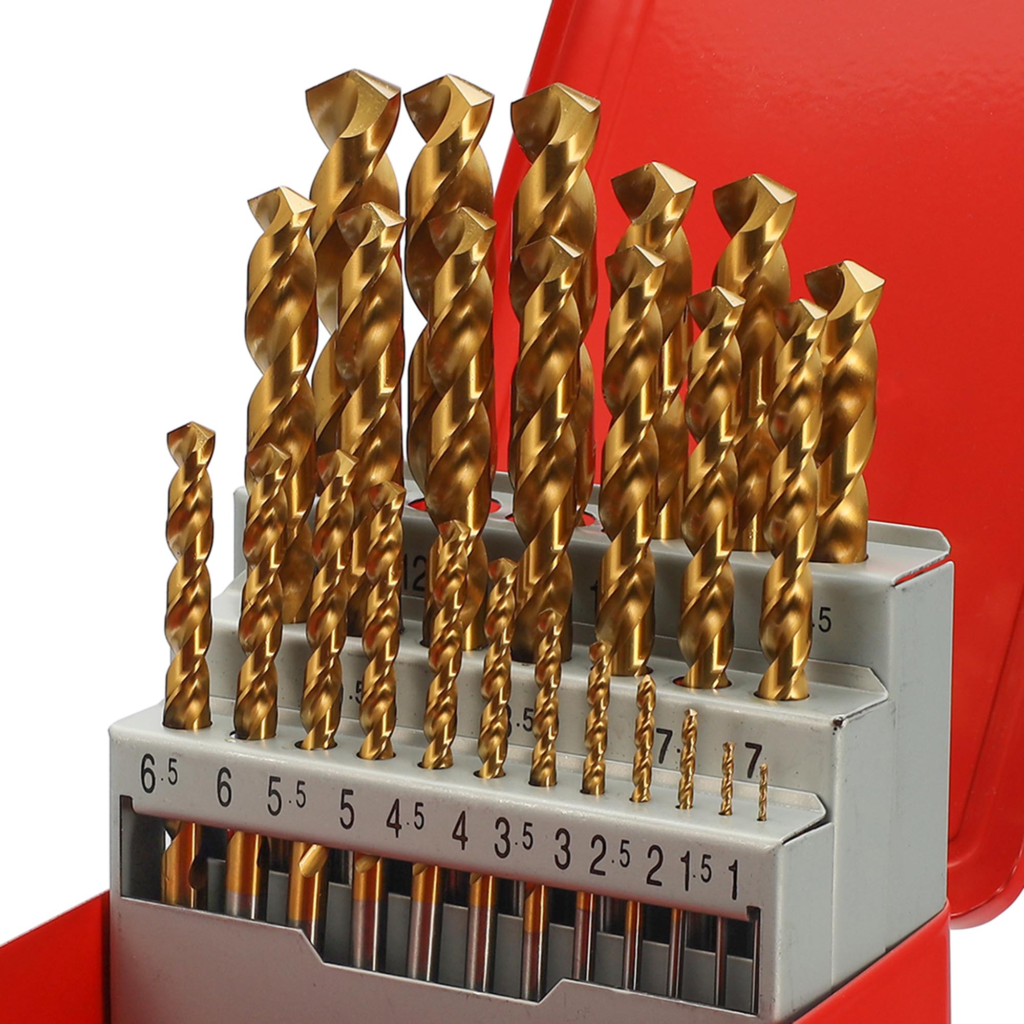 Набор сверл по металлу H-Tools Pro 1-13мм 25шт HSSE-Co5 TiN 130° DIN338 215215TPRO