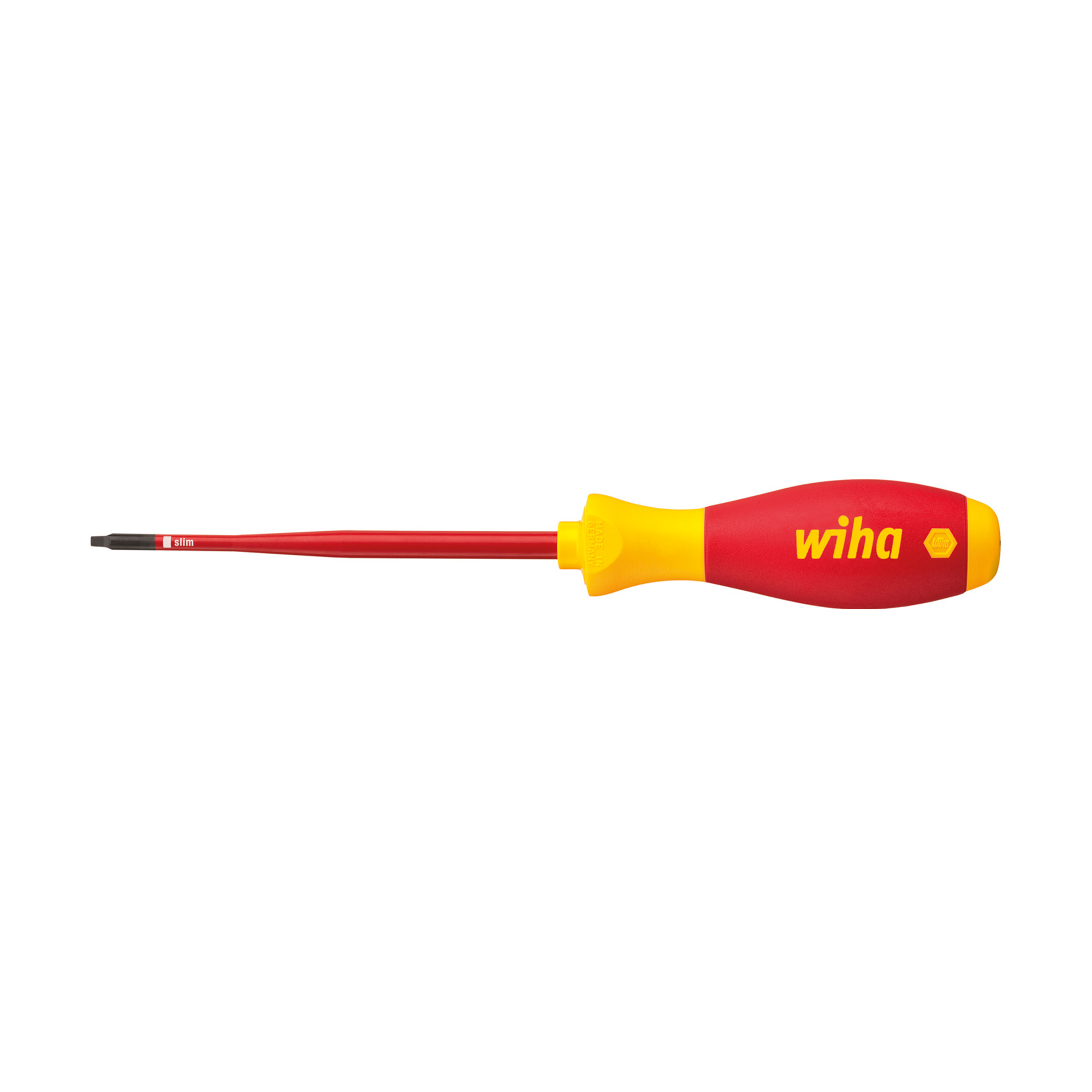Отвертка диэлектрическая SoftFinish Electric SlimFix Robertson №1(2,3мм)x100мм Wiha 3581 35504