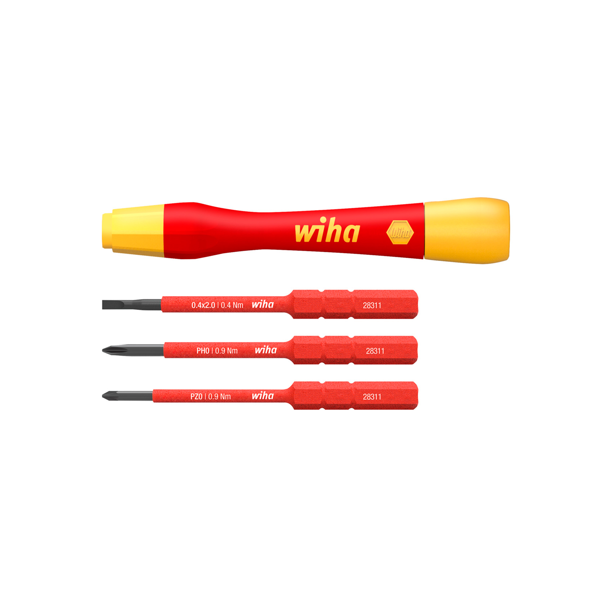 Отвертка диэлектрическая SlimVario Electric PicoFinish 4пр Wiha 2831 43167