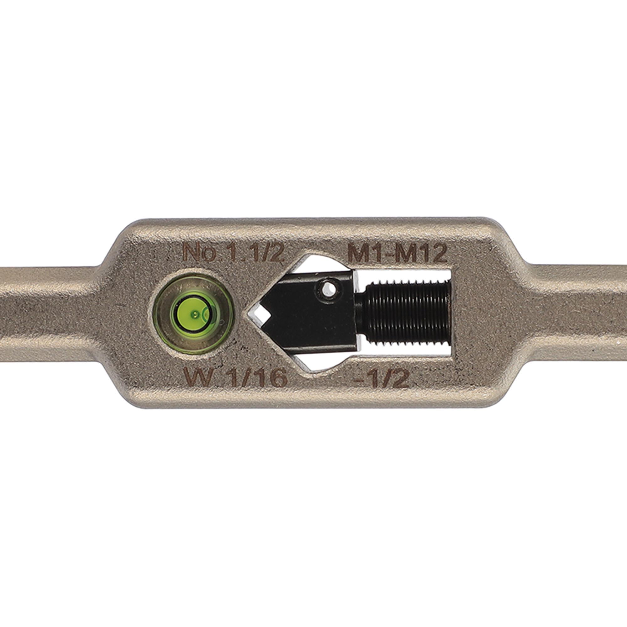 Метчикодержатель с уровнем H-Tools M1-M12 175мм DIN1814 INOX 08802040