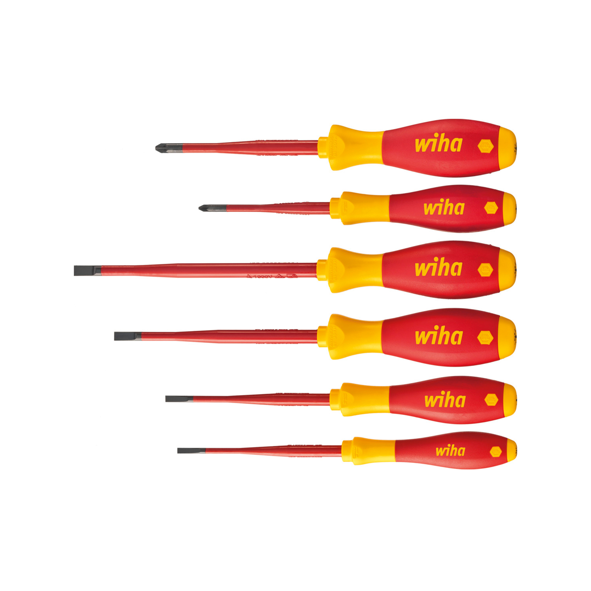 Набор отверток диэлектрических SoftFinish Electric SlimFix 6пр Wiha 3201 36455