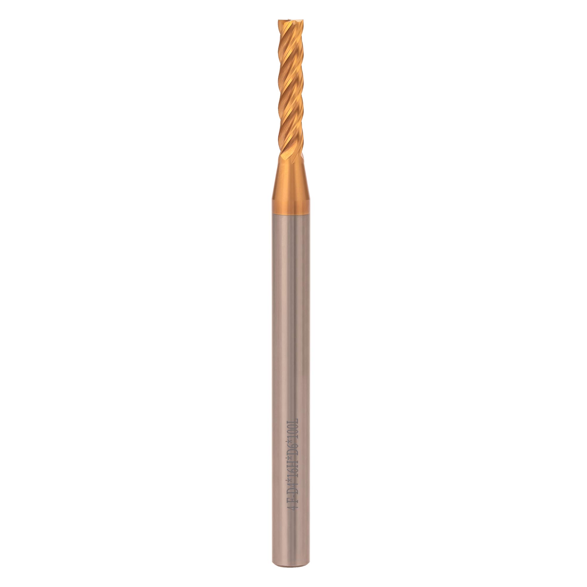 Фреза твердосплавная по металлу H-Tools 4,0x100/16мм d06 4z 60HRC P30 TiSiCrN 6736-040