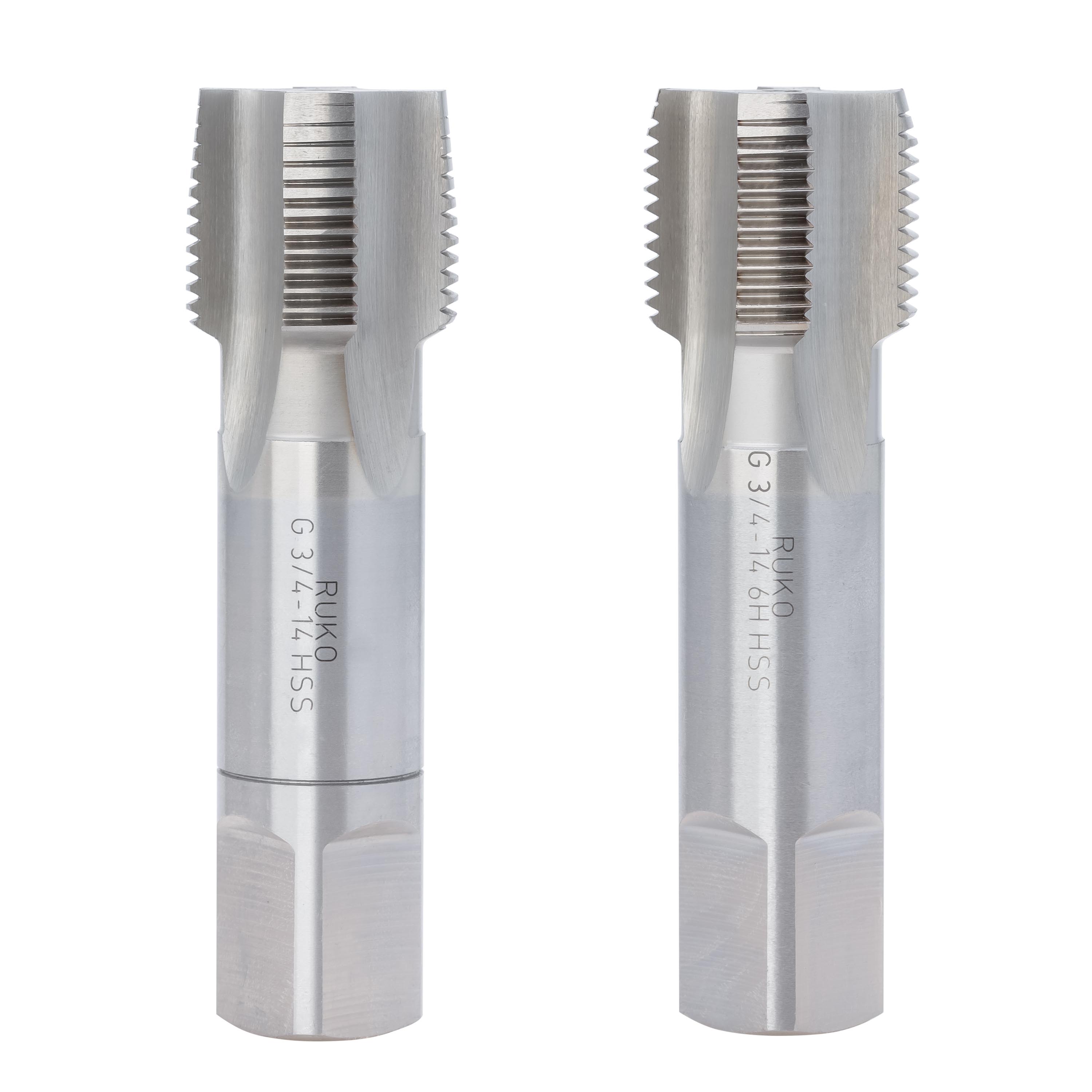 Набор метчиков 2шт Ruko HSS-G DIN5157 трубная резьба G 3/4"-14 236034