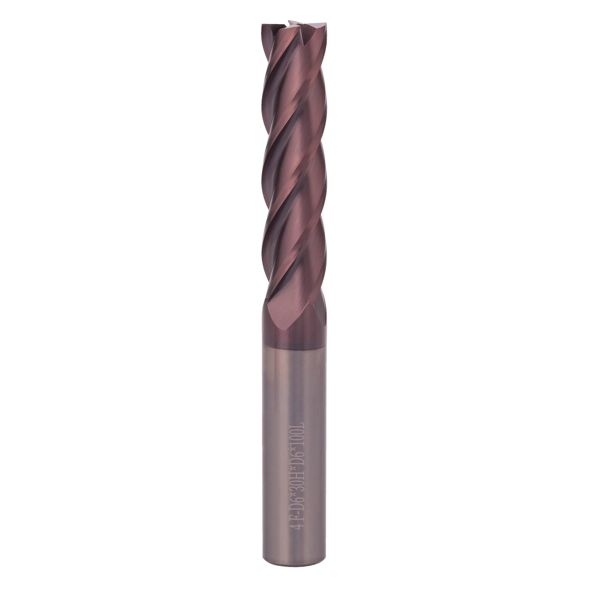 Фреза твердосплавная по металлу H-Tools 6,0x100/36мм d06 4z 55HRC P20 TiALN 19945-060